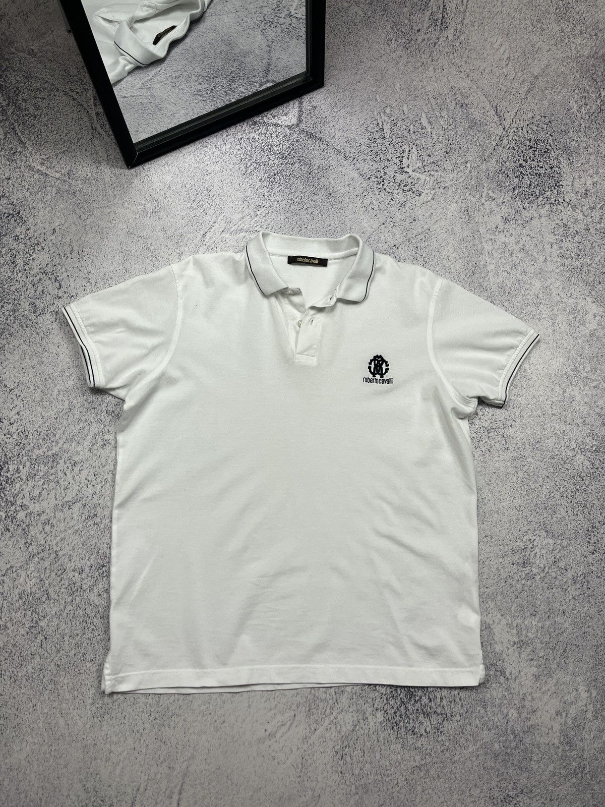 Just Cavalli × Roberto Cavalli Roberto Cavalli Just Cavalli Mini Logo Polo Shirt Luxury Size US L / EU 52-54 / 3 - 1 Thumbnail