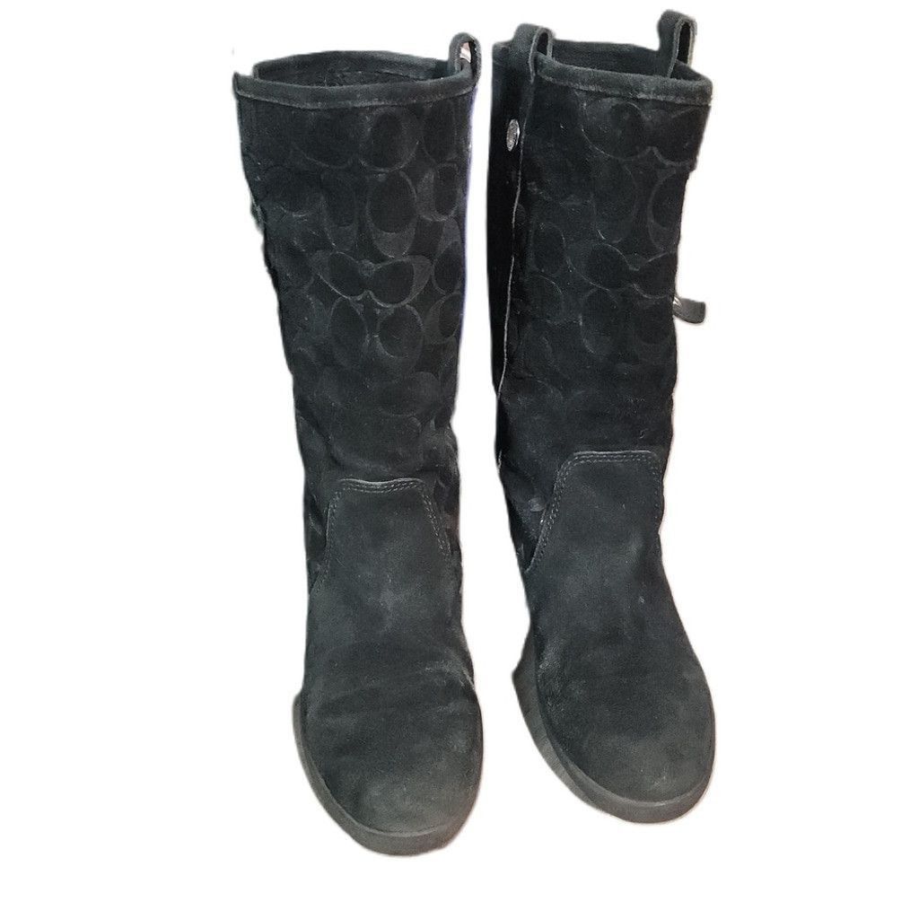 Coach Coach Womens Black Suede Boots Size 7B Size US 7 / IT 37 - 7 Thumbnail