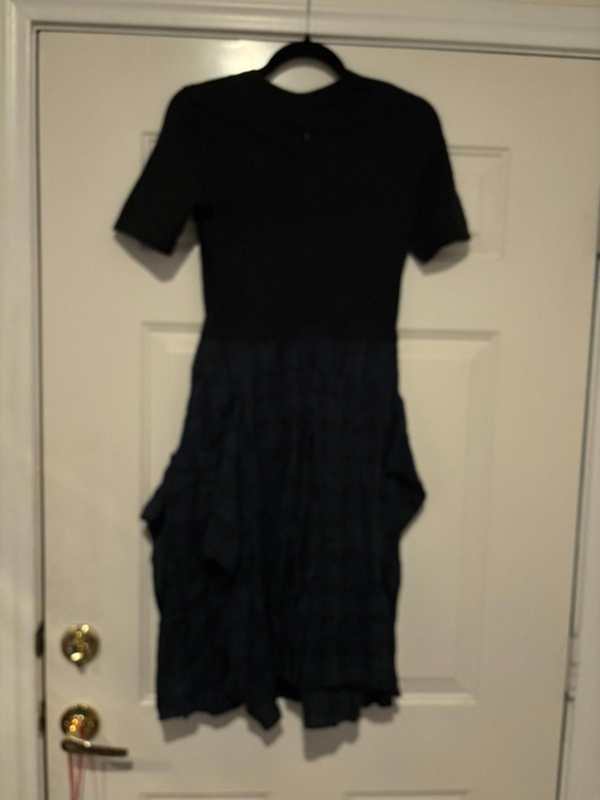 Designer Womens Morgane Lefay sz S black and blue dress #423 Size S / US 4 / IT 40 - 2 Thumbnail