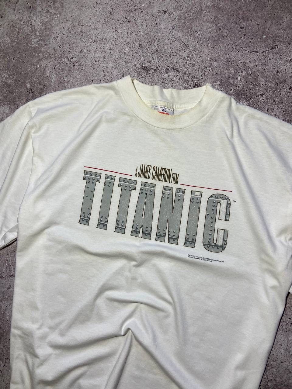 Hanes × Vintage Vintage 1998 Titanic James Cameron Film T-shirt 90s Rare Size US XL / EU 56 / 4 - 2 Thumbnail