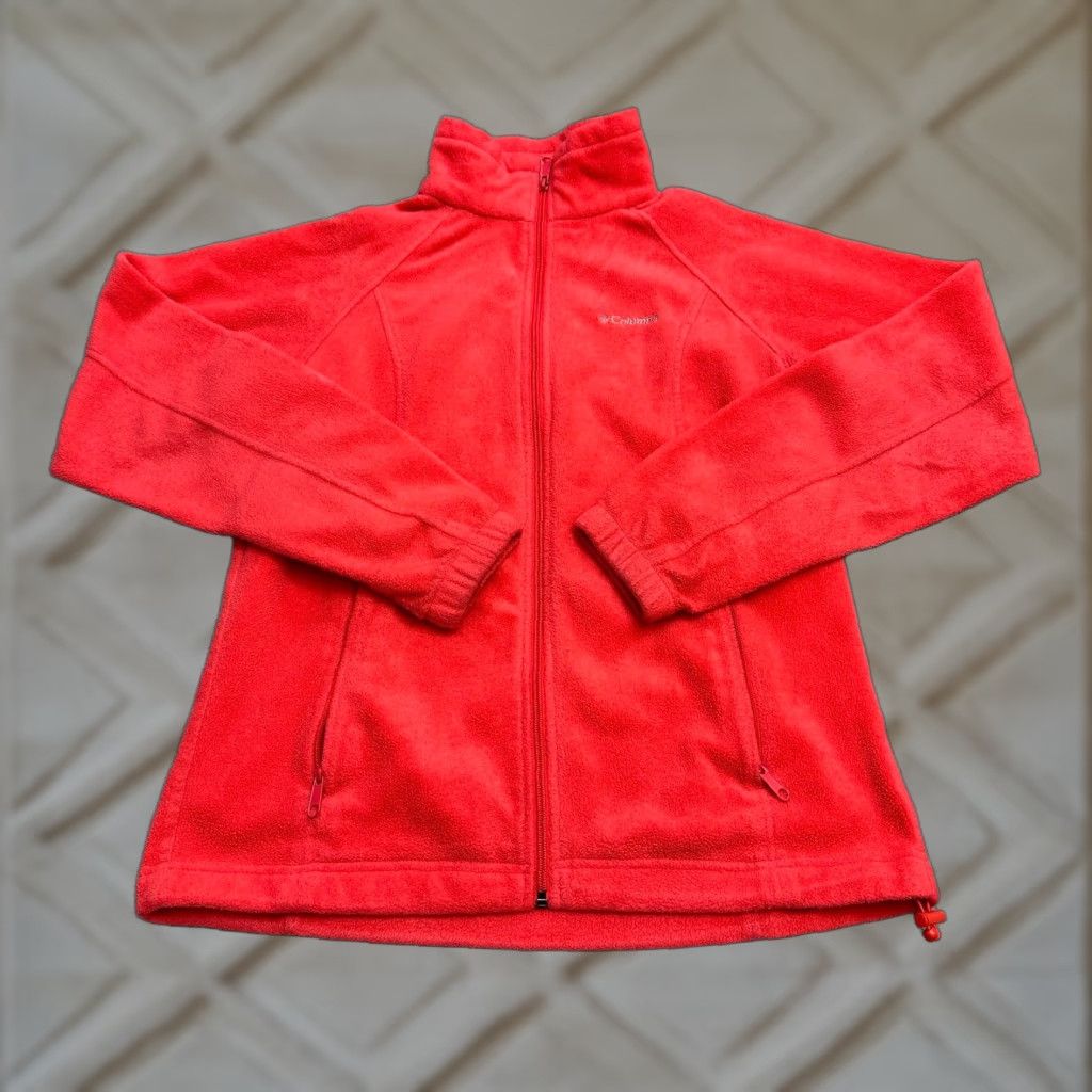 Vintage Columbia Benton Springs Fleece Jacket Womens Medium Red Outdoor Hiking Size M / US 6-8 / IT 42-44 - 1 Thumbnail