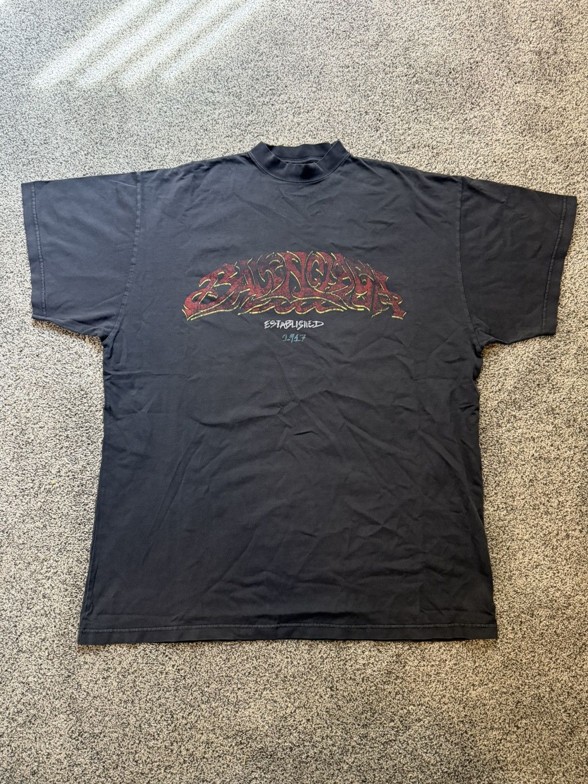 BALENCIAGA バレンシアガ　Offshore Tシャツ BALENCIAGA バレンシアガ OFFSHORE ロゴプリントオーバーサイズT