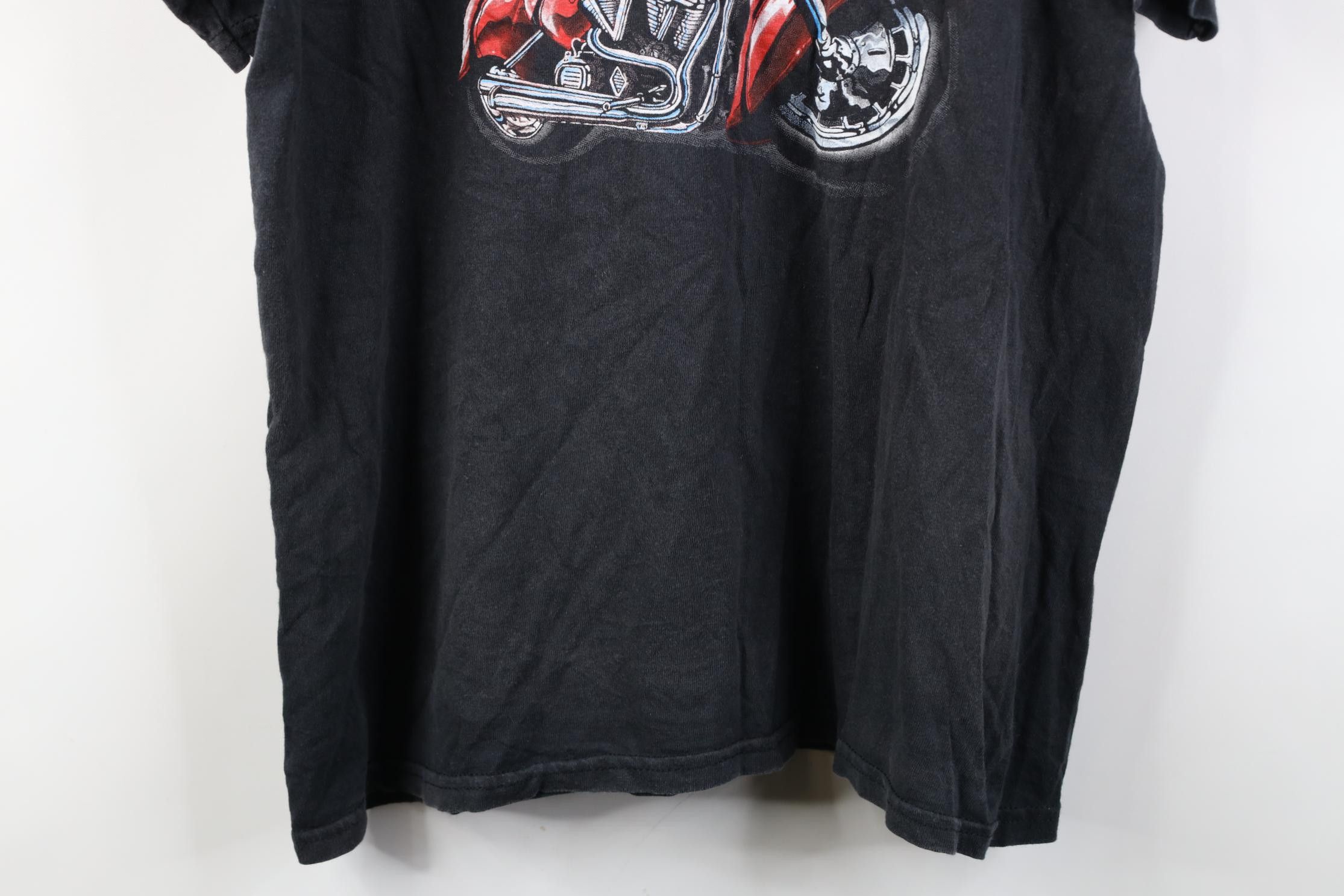 Vintage Vintage Y2K 2003 Red River Run Eagle Wolf Motorcycle T-Shirt Size US L / EU 52-54 / 3 - 14 Thumbnail