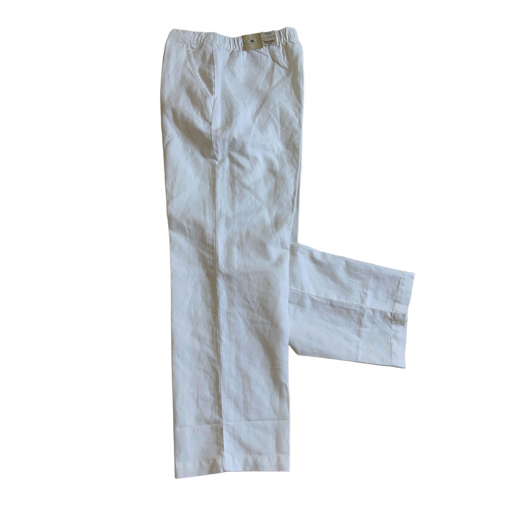 Island Shores Island Shores White Linen Pants Large Size 34" / US 12 / IT 48 - 1 Thumbnail