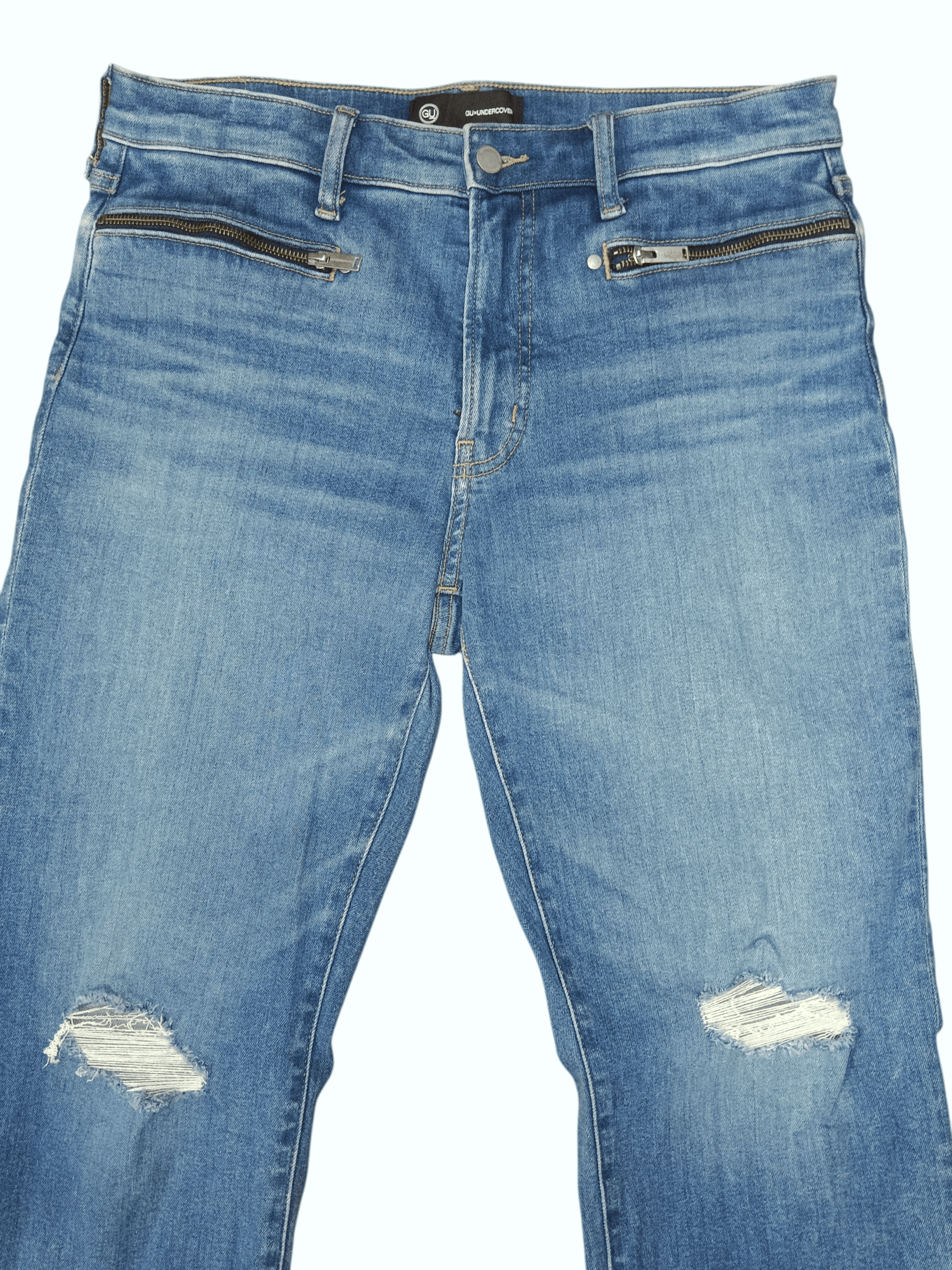 Undercover Undercover Distressed Stretchable Denim Size US 33 - 2 Thumbnail