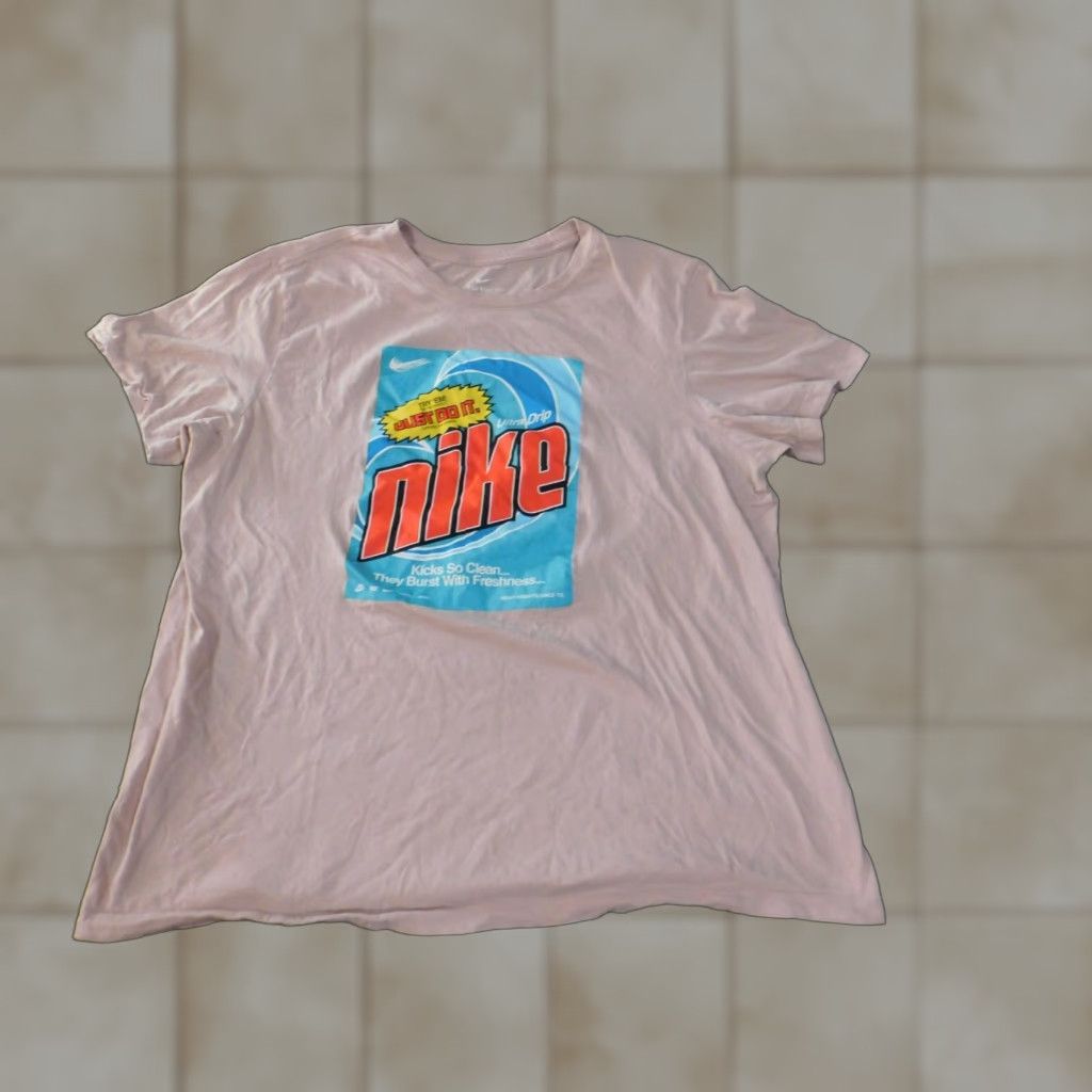 Nike Nike Shirt Mens Large Pink graphic Swoosh Just Do It Logo Classic T-Shirt Short Sleeve Crew Neck Cotton Moisture Wicking Nike Logo Regular Fit Mens Size US L / EU 52-54 / 3 - 1 Thumbnail