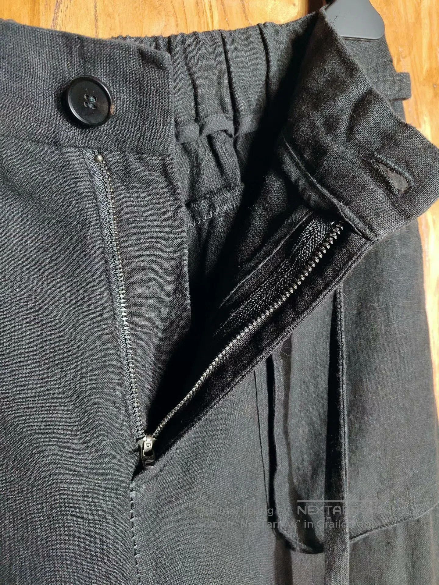 Japanese Brand Black Cargo Pants with Multiple Pockets. Size US 28 / EU 44 - 3 Thumbnail