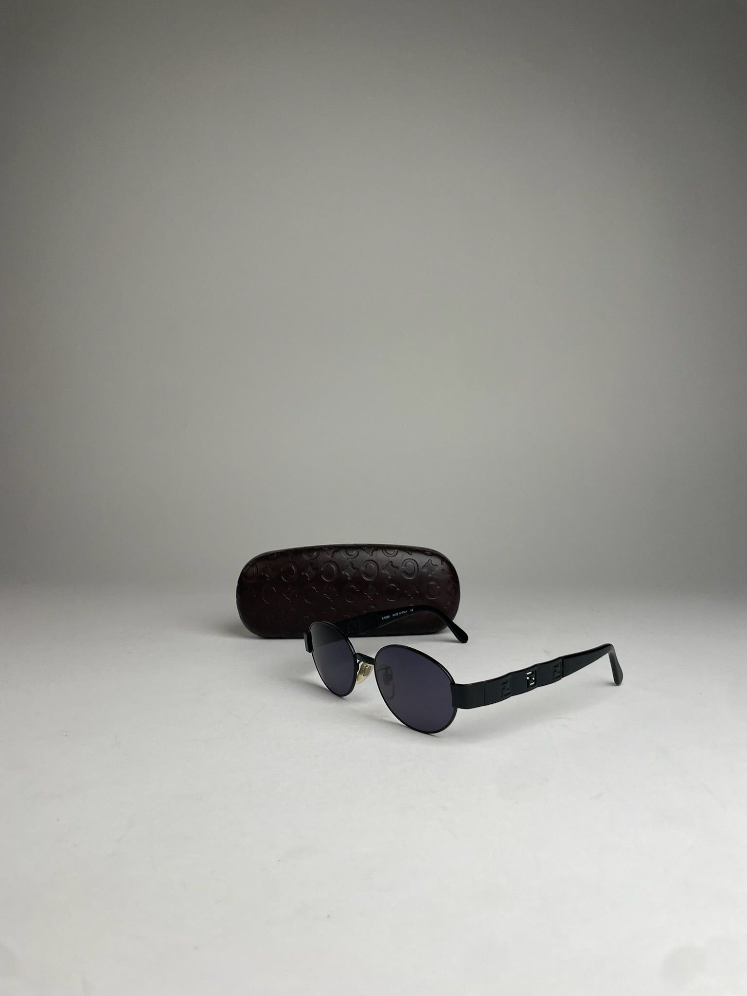 Fendi Vintage FF Metal Retro Sunglasses Black Size ONE SIZE - 1 Thumbnail