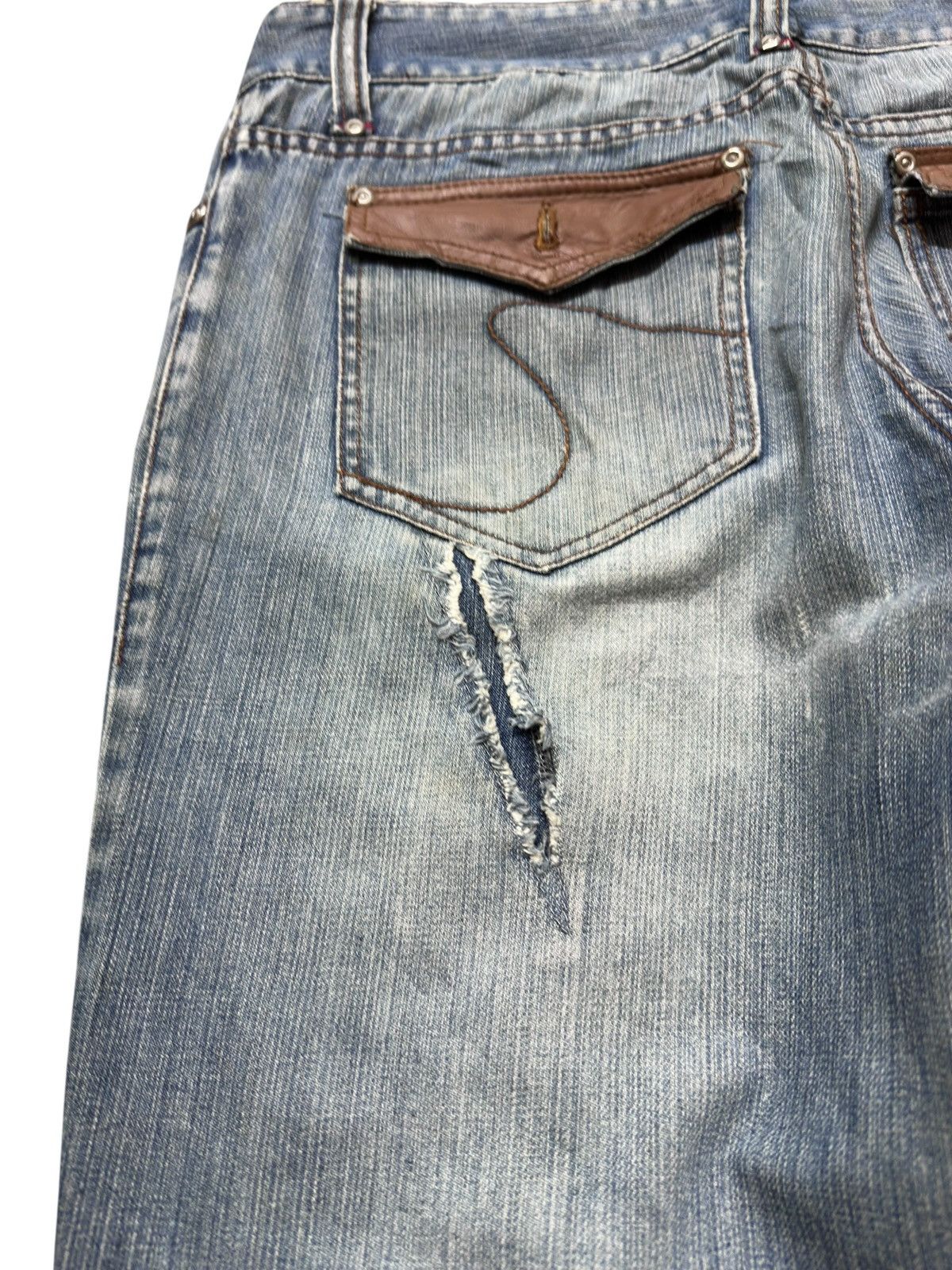 Gotcha Vintage Gotcha Leg Cut Splicing Embellished Embroidery Denim Size US 34 / EU 50 - 10 Thumbnail