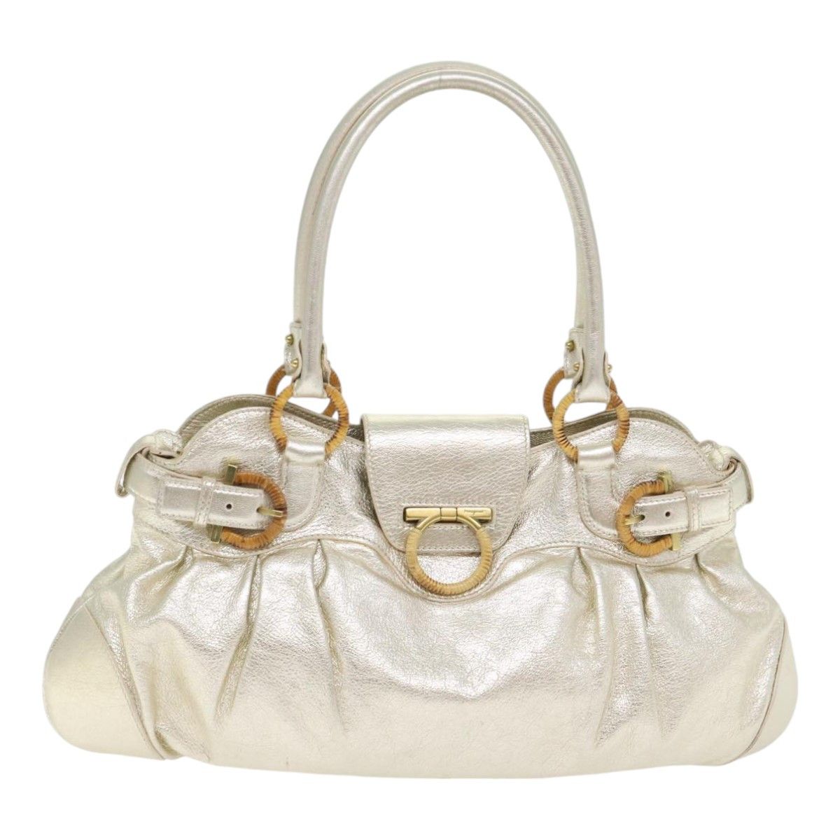 Marisa Gold Leather Handbag (Pre-Owned)