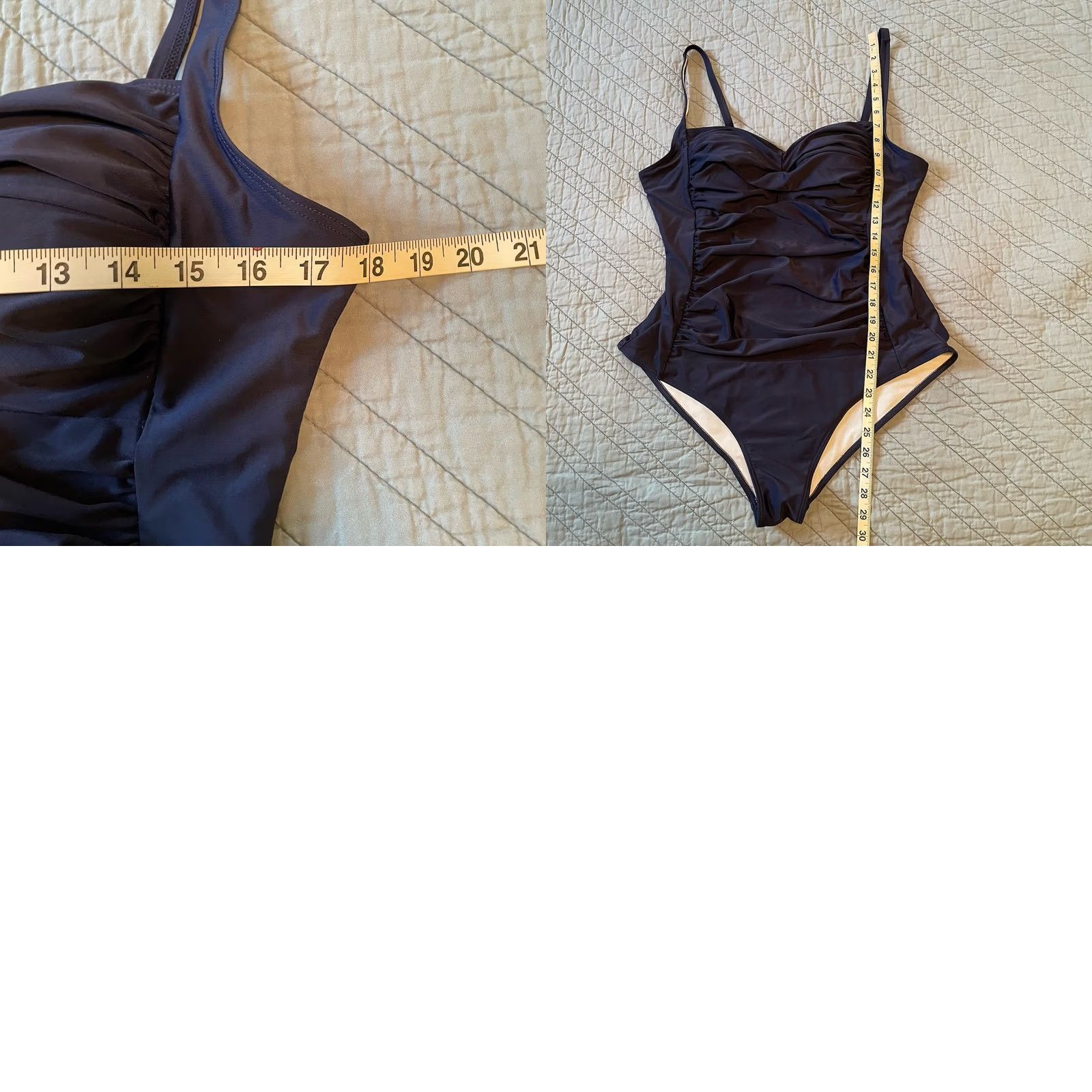 Swims Ekouaer Swim One Piece Women's XXL Navy Blue Slimming Beach Bathing Suit Navy Blue One Piece Womens XXL Slender Beach Size XXL / US 16-18 / IT 52-54 - 8 Thumbnail