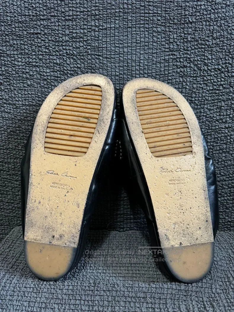 Rick Owens Rick Owens Metallic Asymmetrical Fingerless Leather Slippe Size US 7.5 / IT 37.5 - 8 Thumbnail