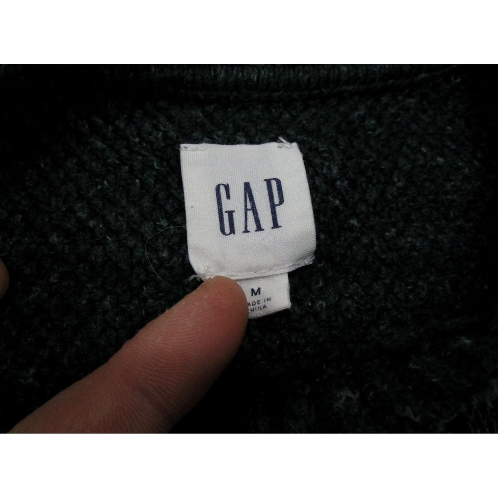 Gap Gap Womens Sweater Pullover Knit Fisherman Cotton Green Size M Long Sleeve Size M / US 6-8 / IT 42-44 - 2 Thumbnail