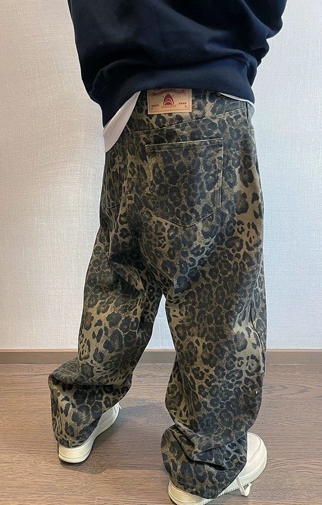 Japanese Brand × Vintage Avant garde y2k leopard baggy loose pants Size US 30 / EU 46 - 2 Thumbnail