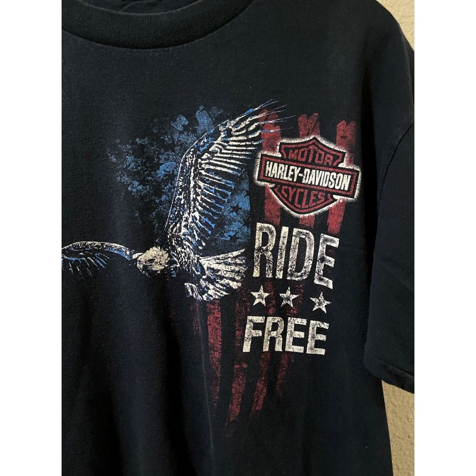 Harley Davidson Harley-Davidson Shirt Adult L Black Graphic Print Jersey Short Sleeve Crew Neck USA Biker Motorcycle Western Clothing Tee Size US L / EU 52-54 / 3 - 3 Thumbnail