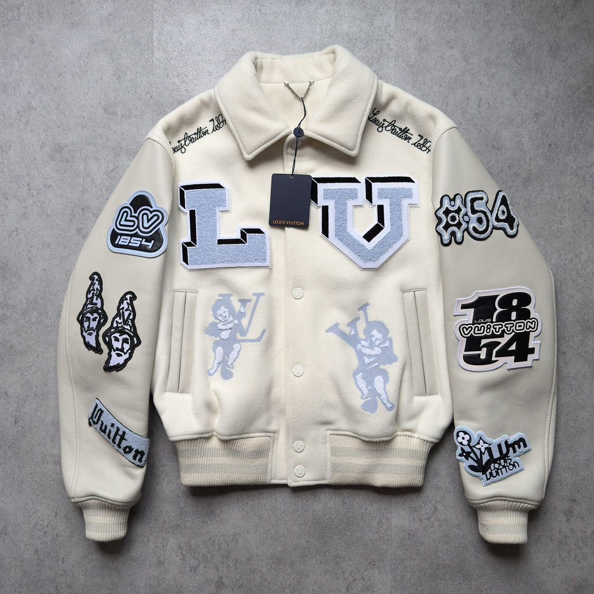 Louis Vuitton LOUIS VUITTON x VIRGIL ABLOH LEATHER VARSITY JACKET Size US M / EU 48-50 / 2 - 1 Thumbnail
