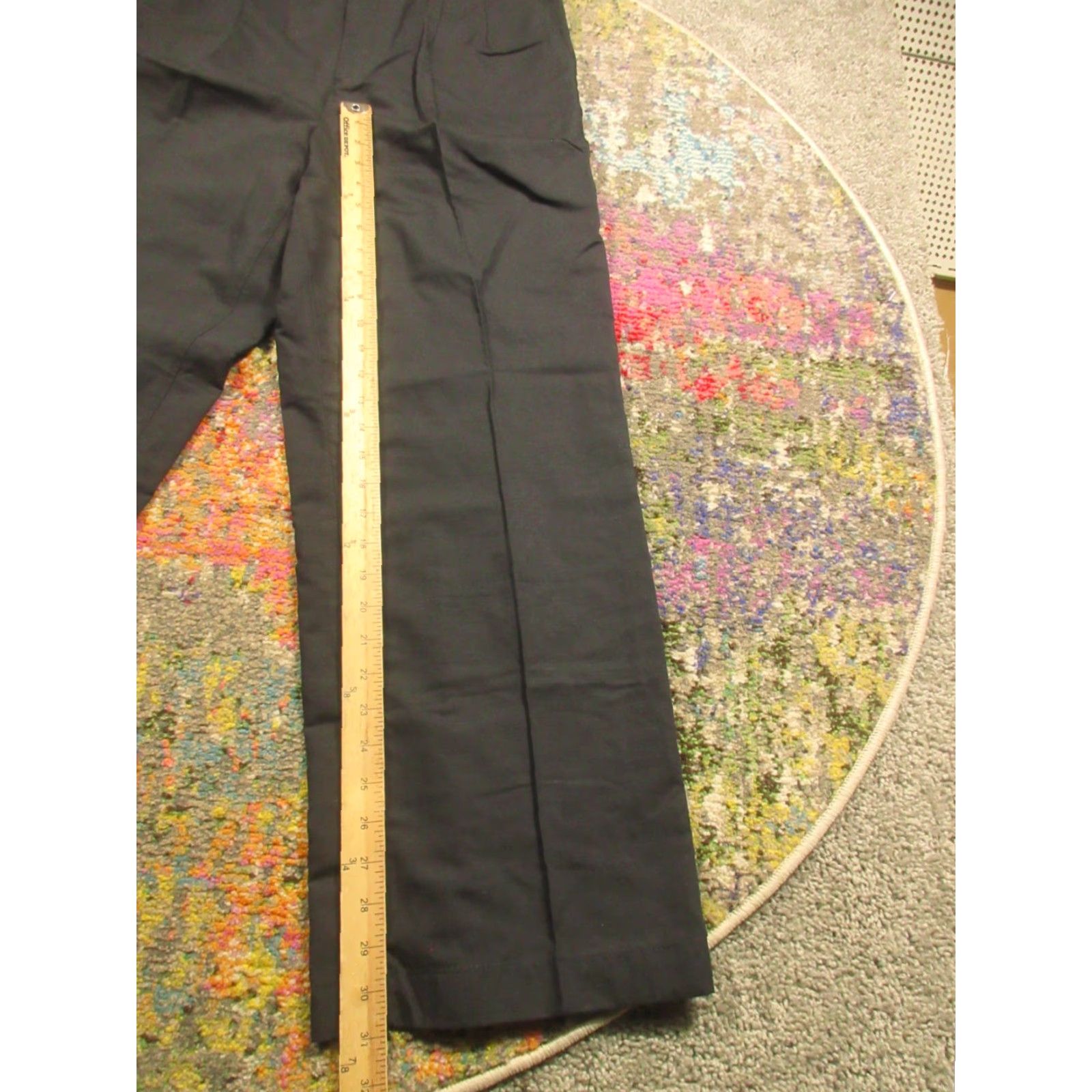 Uniqlo Uniqlo Linen Blend Dress Pants Womens M Black Wide Leg Pockets Office Retro EUC Size 32" / US 10 / IT 46 - 6 Thumbnail
