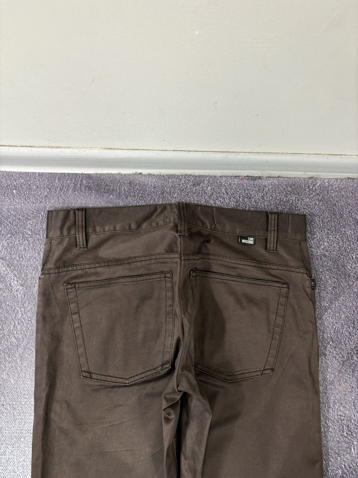 Love Moschino Love Moschino Women’s Straight Fit Brown Luxury Pants Size 34" / US 12 / IT 48 - 15 Thumbnail
