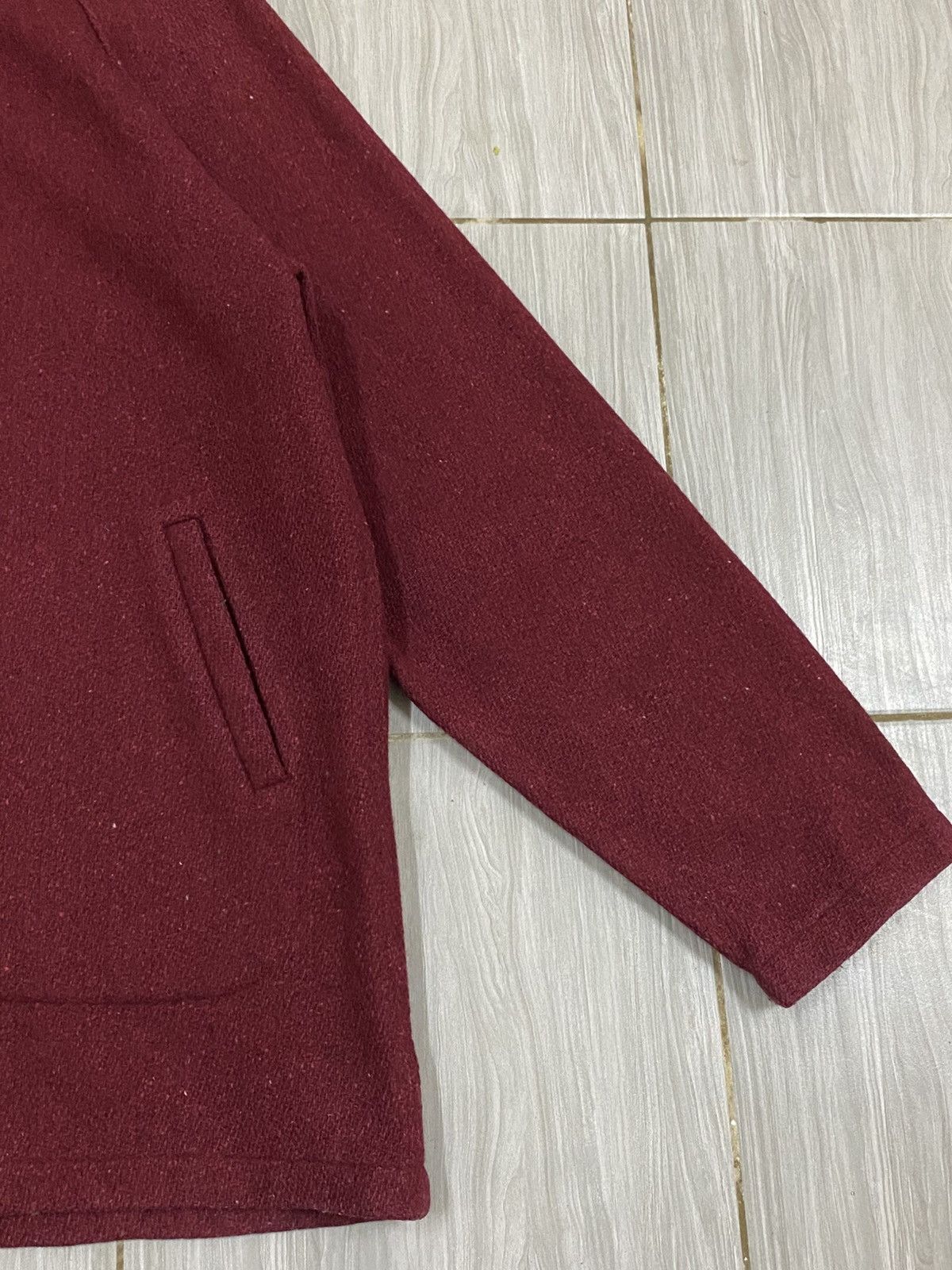 Woolrich Woolen Mills Vtg Woolrich Wool Hoodie Jacket | Talon Zipper | Burgundy Size US L / EU 52-54 / 3 - 6 Thumbnail