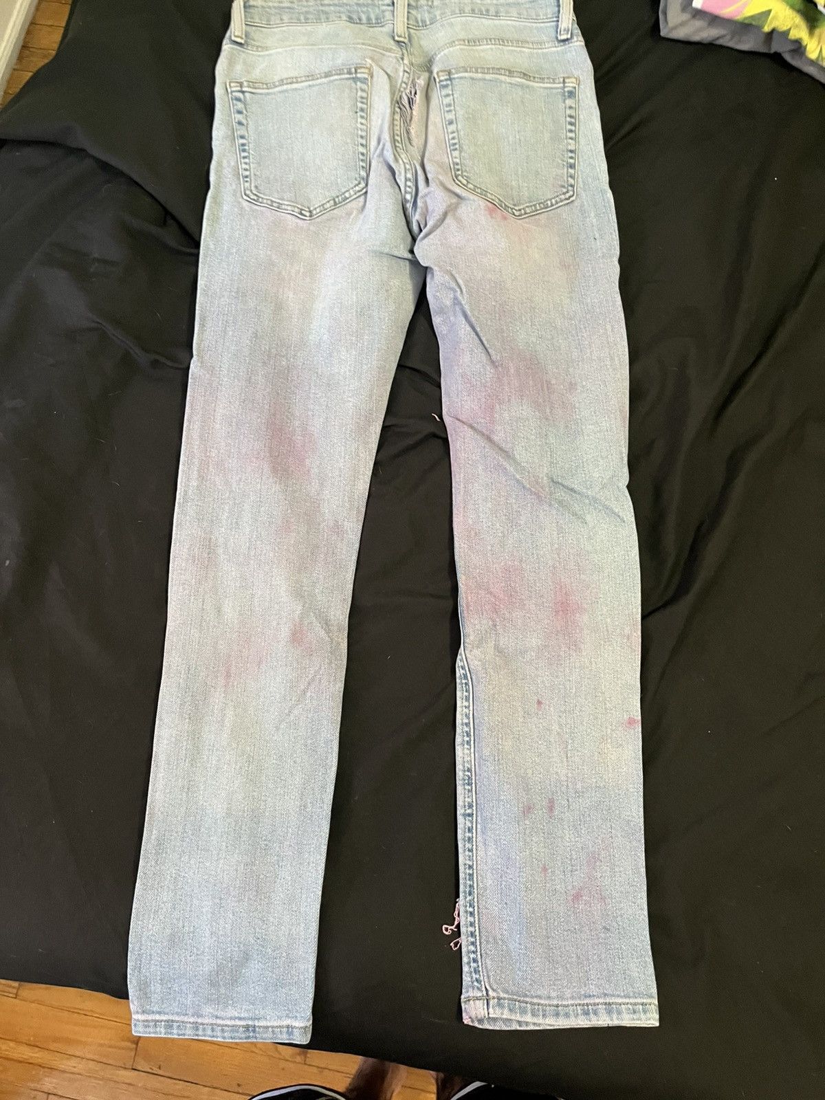 Forever 21 Forever 21 blue distressed pink dye jeans Size US 29 - 5 Thumbnail