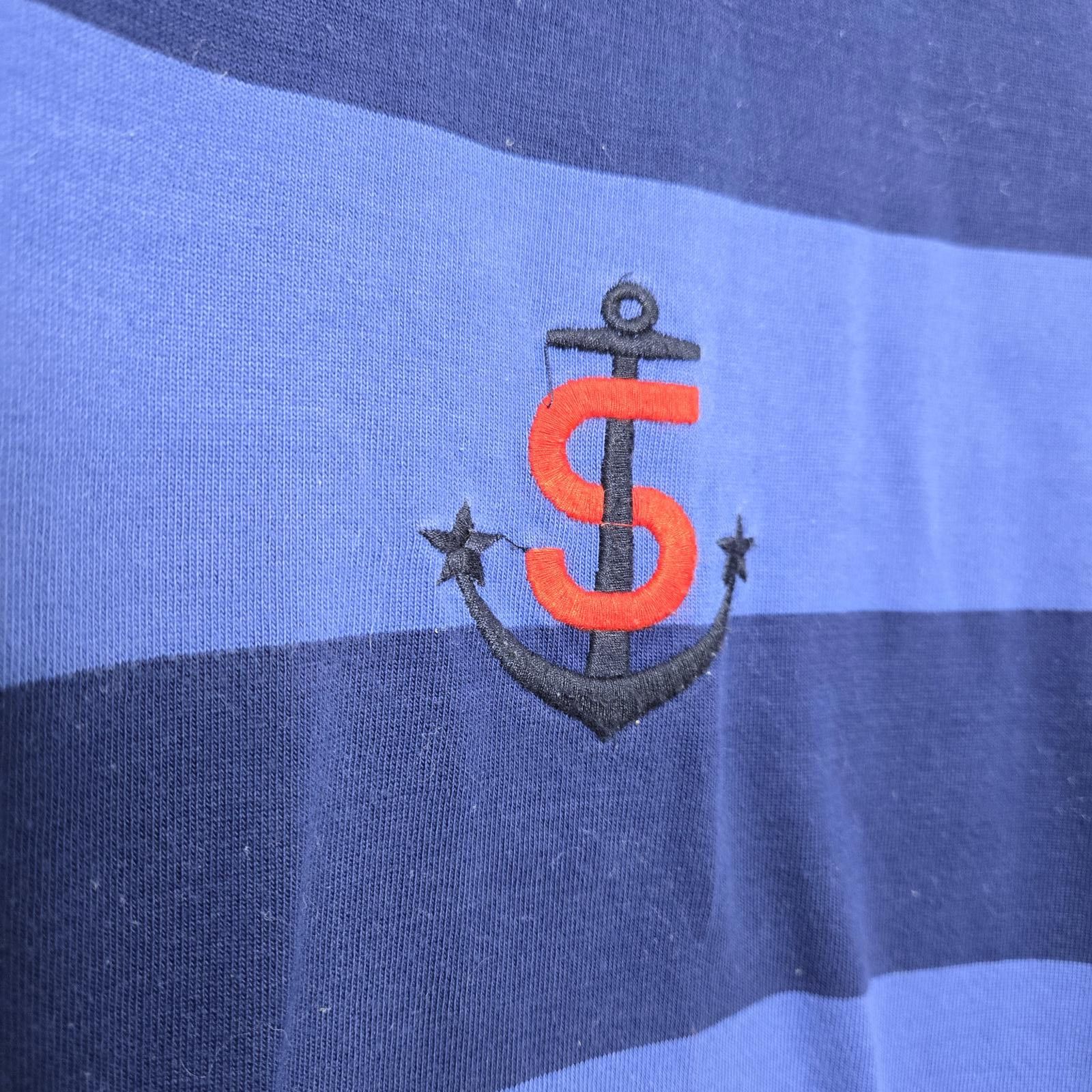 Valentino Vintage Valentino Shirt Cotton Men's Large Blue Crew Neck Size US L / EU 52-54 / 3 - 2 Thumbnail