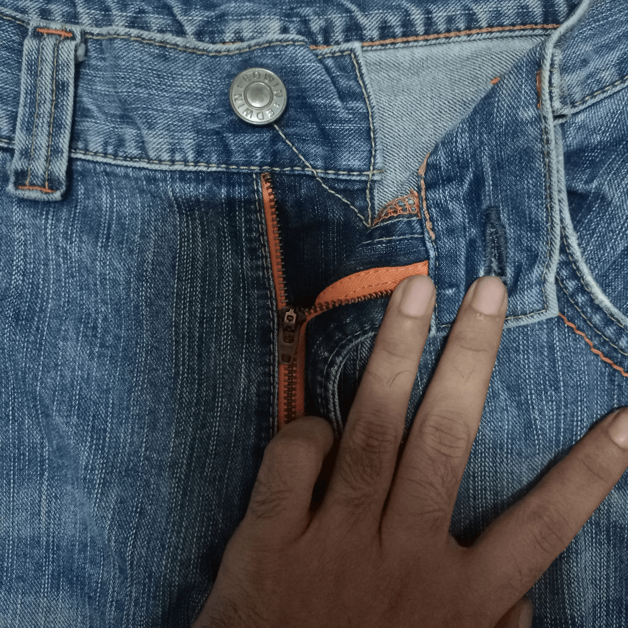 Edwin × Japanese Brand Edwin XV-S Exclusive Vintage Baggy Distressed Jeans 40x32 Size US 40 / EU 56 - 3 Thumbnail