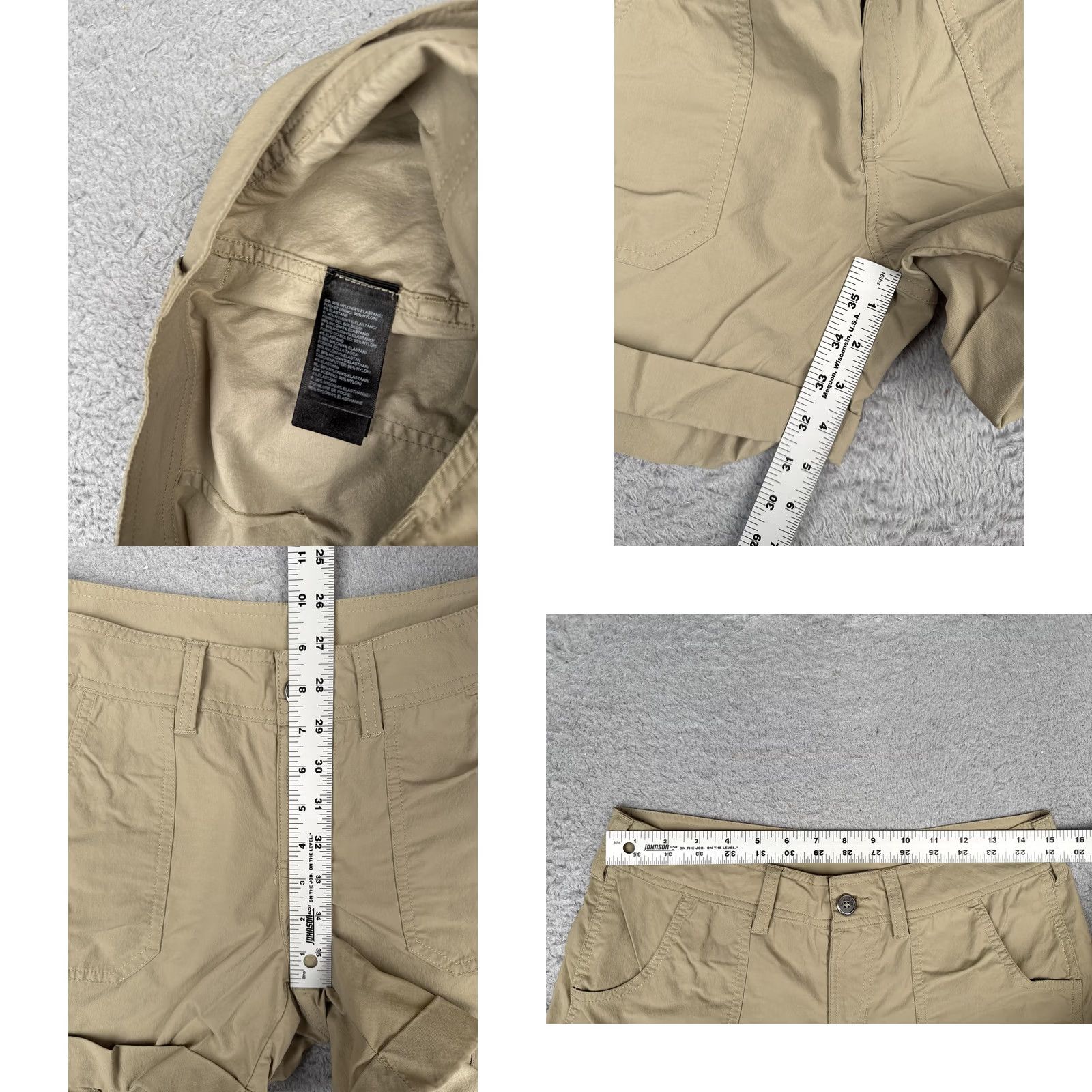 The North Face The North Face Womens Shorts Chino Nylon Stretch Hiking Outdoor Beige 6 Regular Front Zip Pocket Mens Womens Boys Girls Size 28" / US 6 / IT 42 - 8 Thumbnail