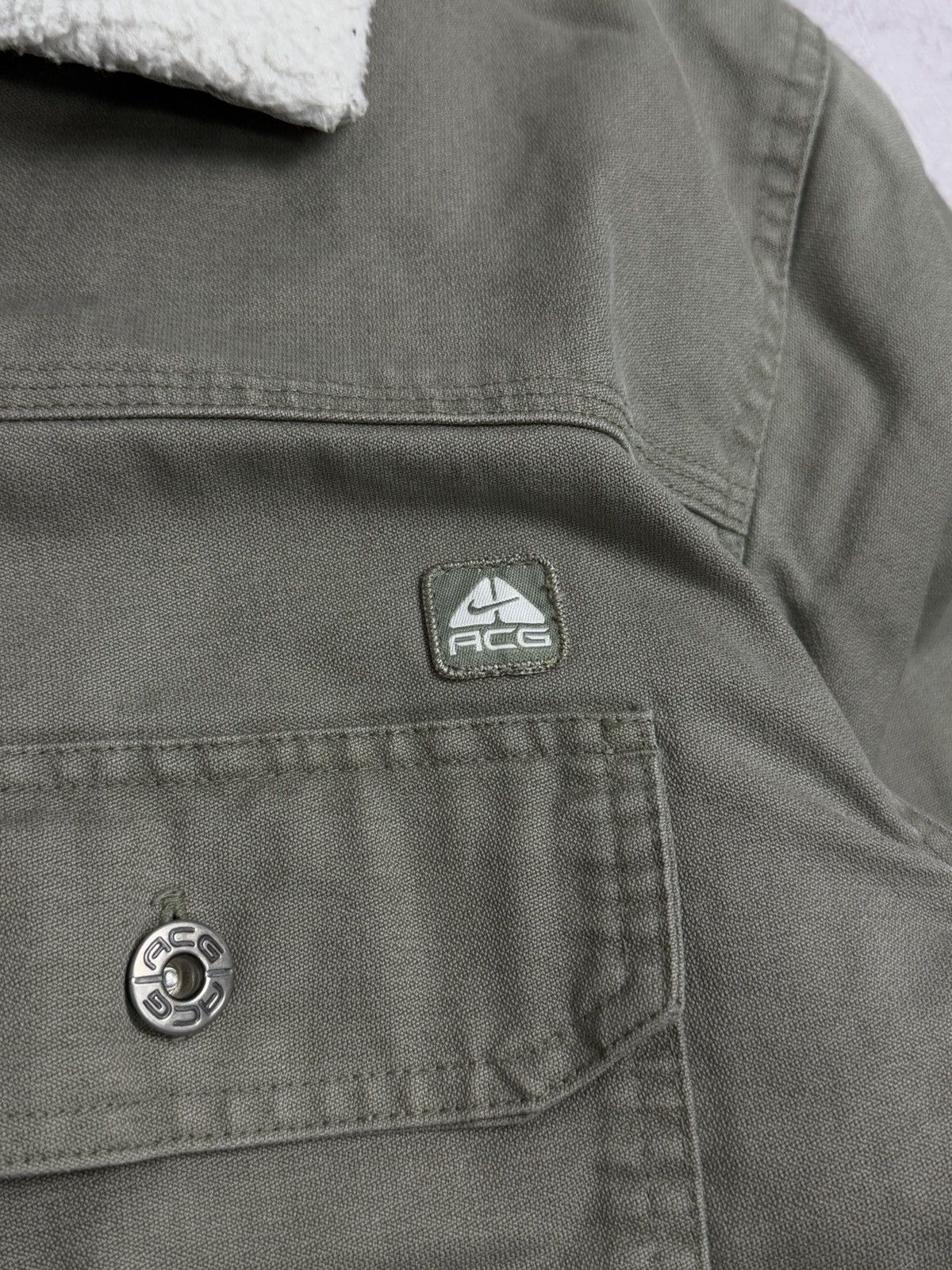 Nike ACG Vintage Nike Acg Khaki Sherpa Jacket Size US XL / EU 56 / 4 - 3 Thumbnail
