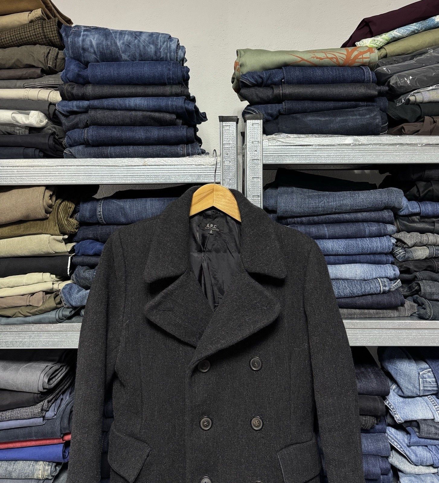 A.P.C. A.P.C. APC Double Breasted Wool Women’s Vintage Pea Coat Size S / US 4 / IT 40 - 4 Thumbnail