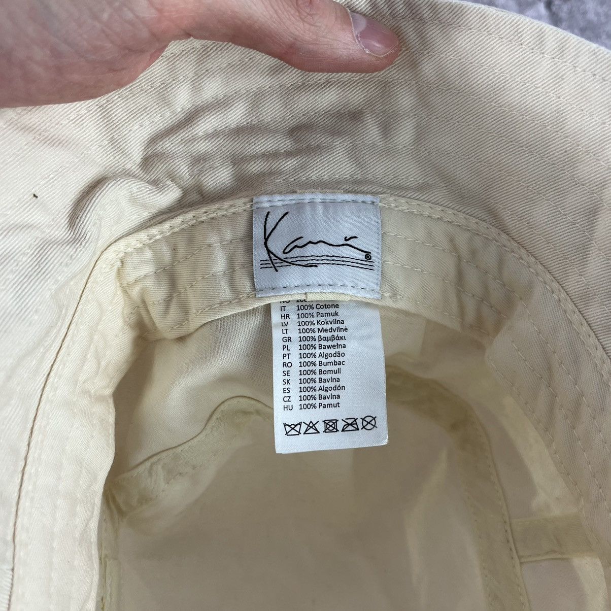 Designer Karl Kani Embroidery Logo Zip Pocket Y2K Bucket Hat Cap Size ONE SIZE - 6 Thumbnail