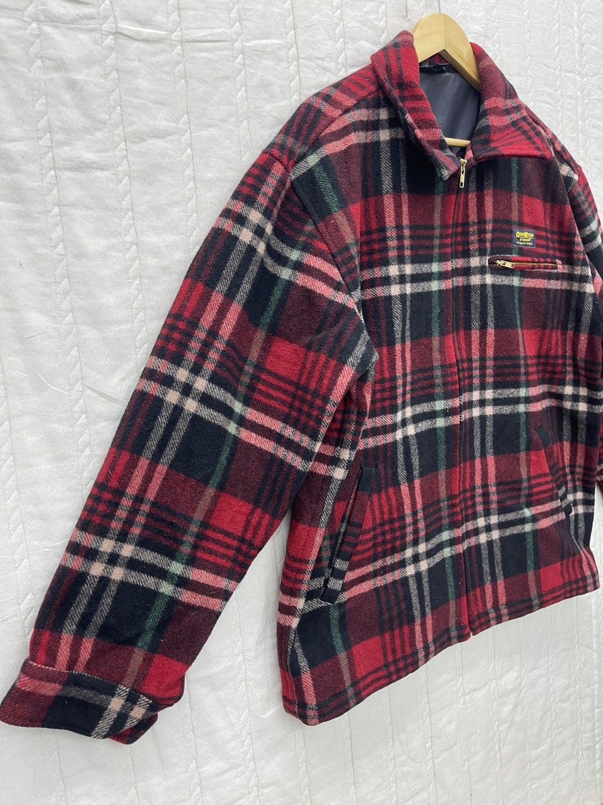 Japanese Brand × Oshkosh × Vintage STEALS💥VTG OSHKOSH B’GOSH WOOL JACKET TARTANS Size US L / EU 52-54 / 3 - 2 Thumbnail