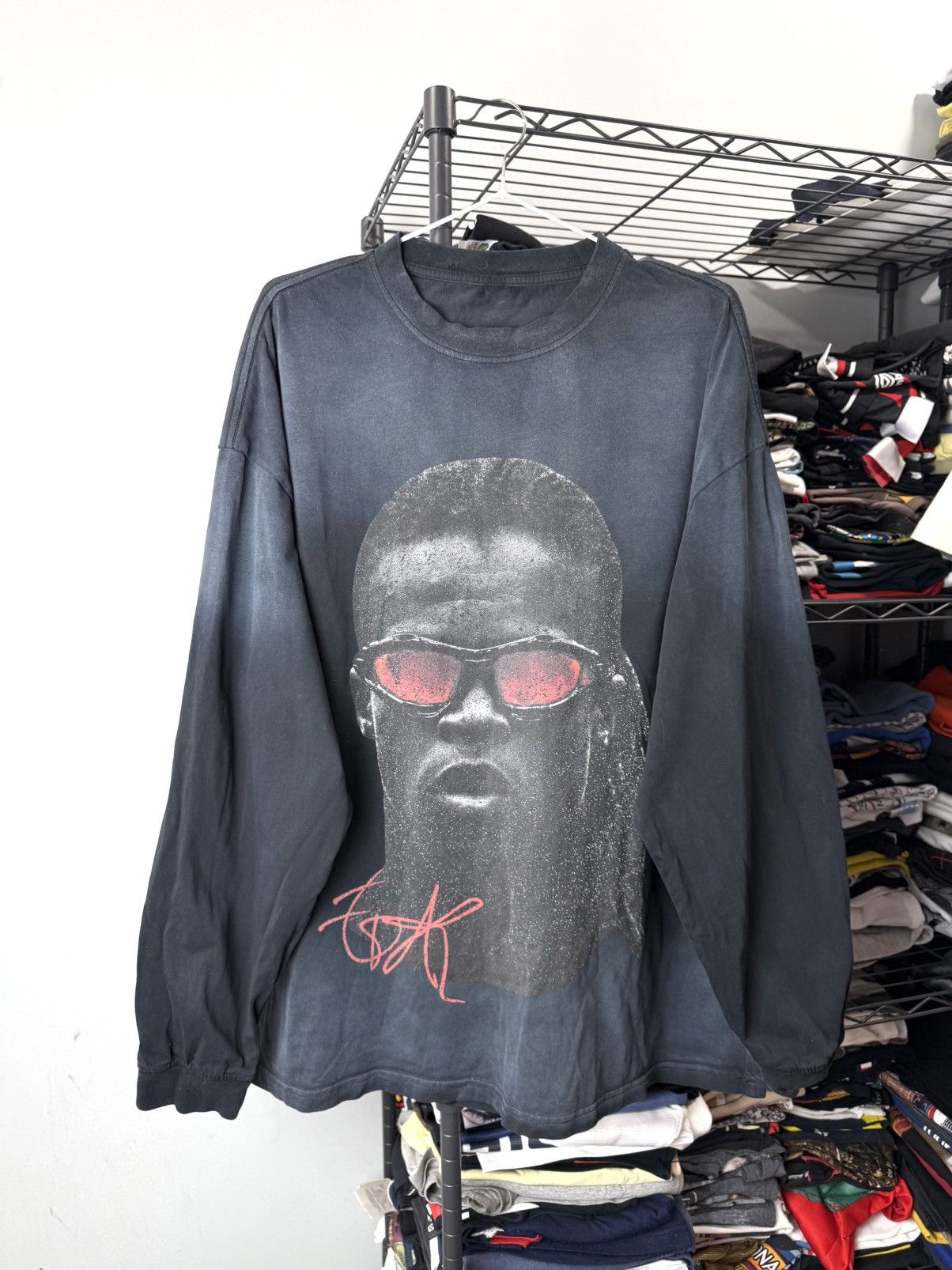 Band Tees Vintage Edgar Davids Face Big Print Longsleeve T Shirt Size US L / EU 52-54 / 3 - 1 Thumbnail