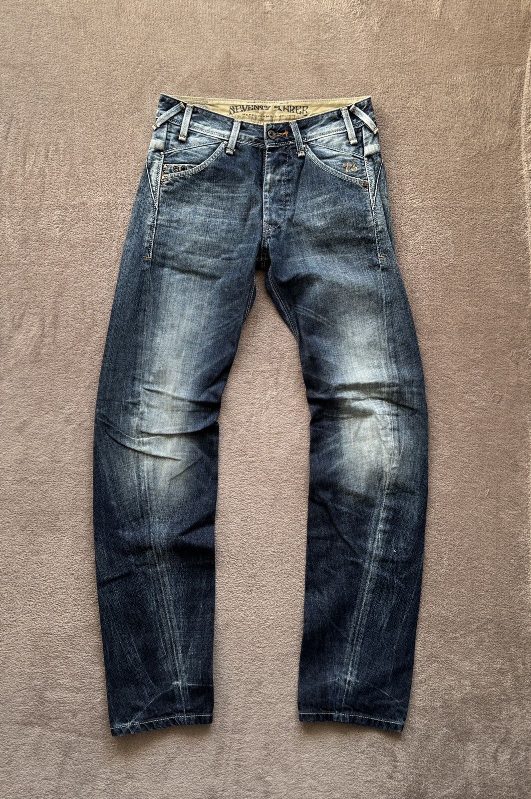 Le Grande Bleu (L.G.B.) Y2K Straight Mudwash distressed Jeans Y/Project if6was9 vibe Size US 28 / EU 44 - 2 Thumbnail
