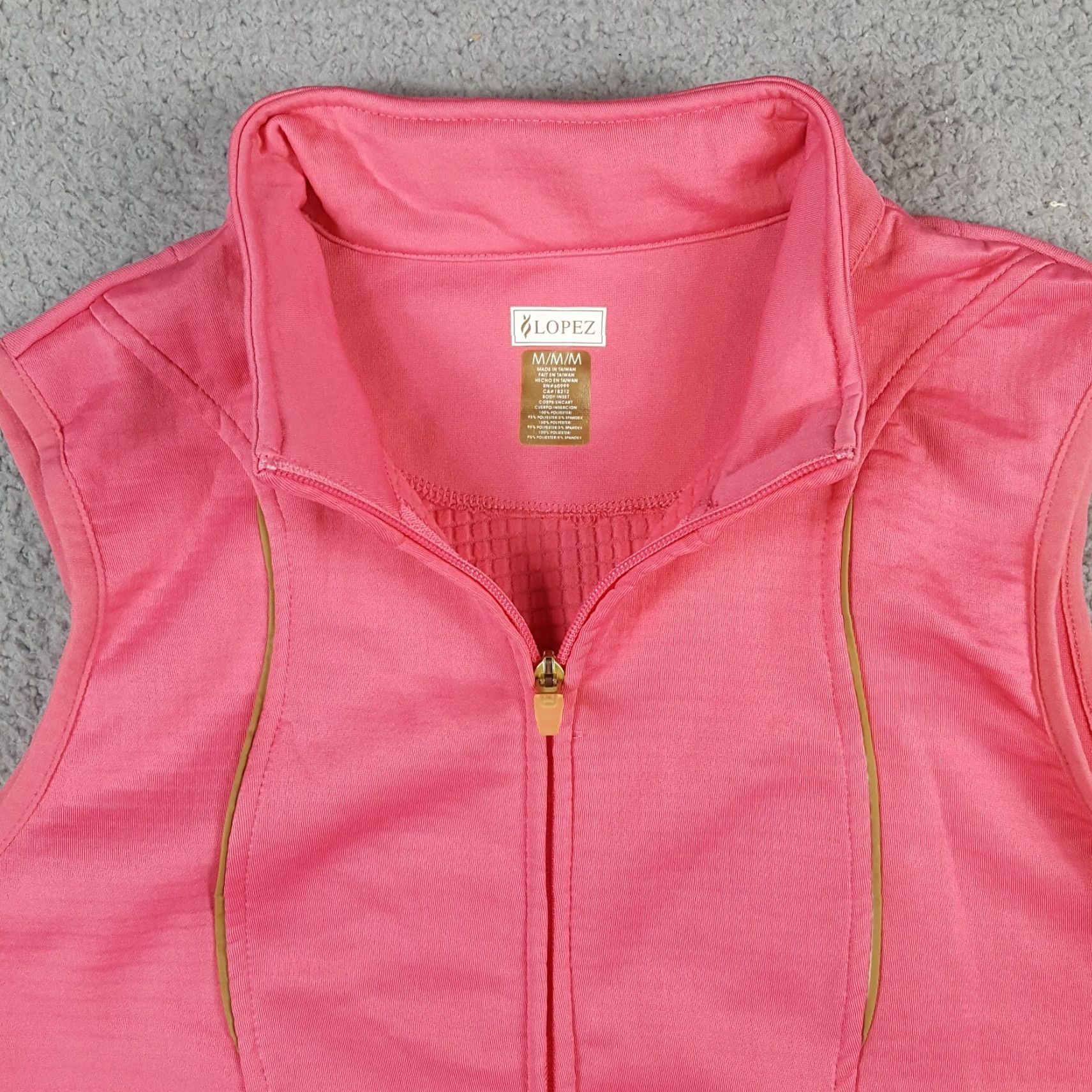 Pinko VINTAGE Lopez Fleece Lined Sleeveless Windbreaker Vest Women's M Pink Zip Up Golf Jacket Size M / US 6-8 / IT 42-44 - 2 Thumbnail
