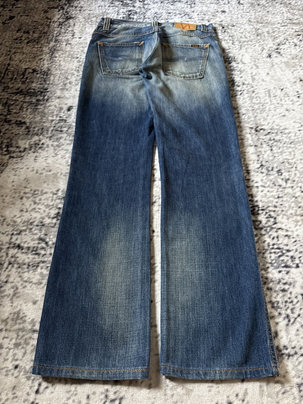 Nudie Jeans Vintage Nudie Low Slim Jim Indigo Thread Jeans Size US 30 / EU 46 - 2 Thumbnail