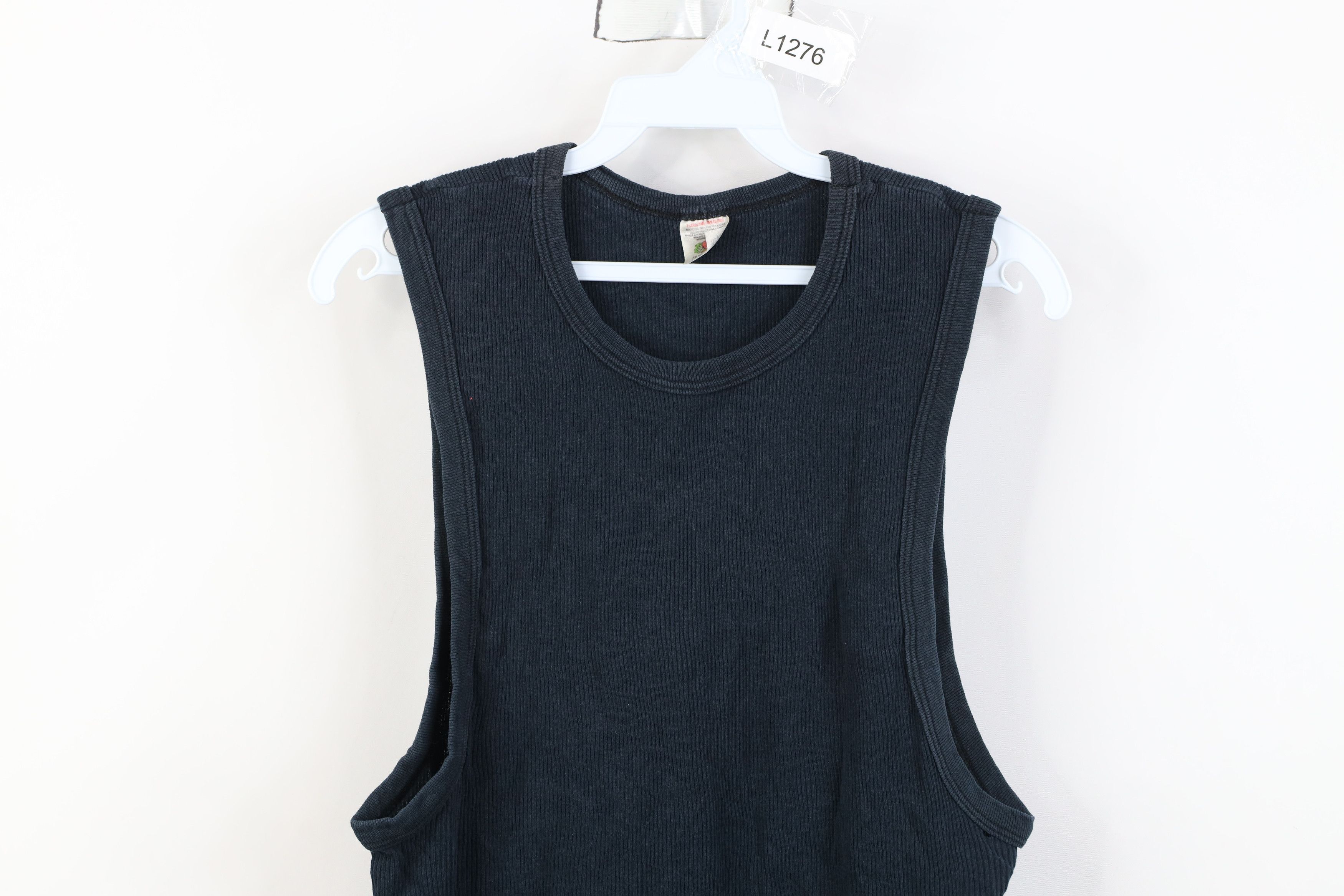 Vintage Vintage 90s Streetwear Ribbed Knit Wife Beater Tank Top Size US XL / EU 56 / 4 - 2 Thumbnail