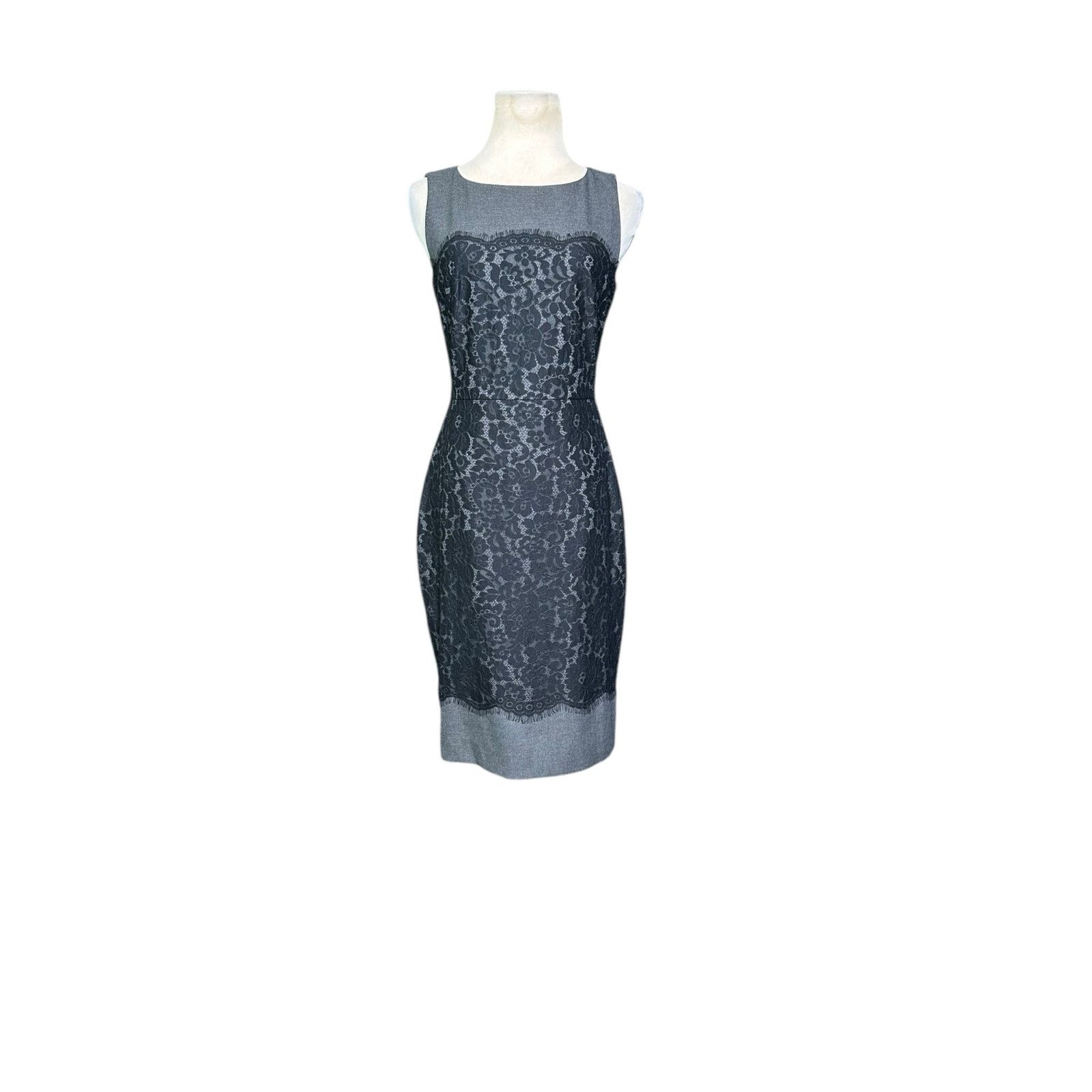 Banana Republic Banana Republic gray black lace overlay sheath dress size 0 Size XS / US 0-2 / IT 36-38 - 9 Thumbnail