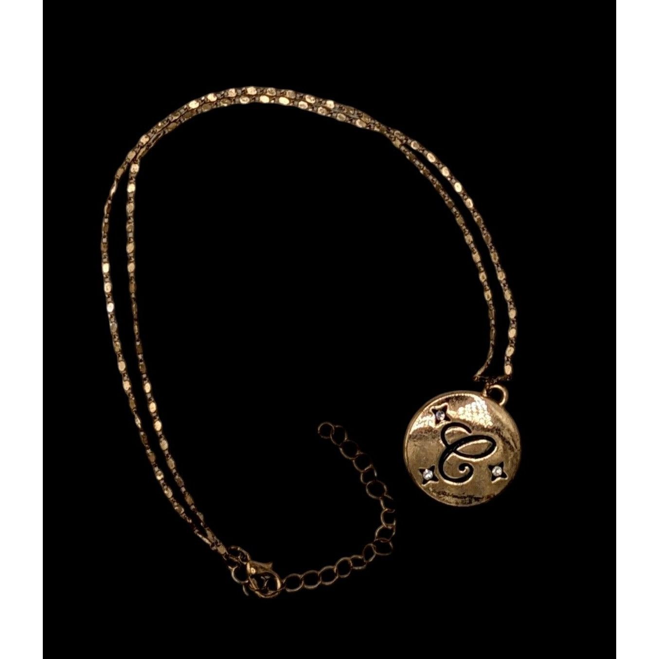 Other Elegant Glam Cursive Letter C Initial Necklace With Rhinesto Size ONE SIZE - 2 Thumbnail