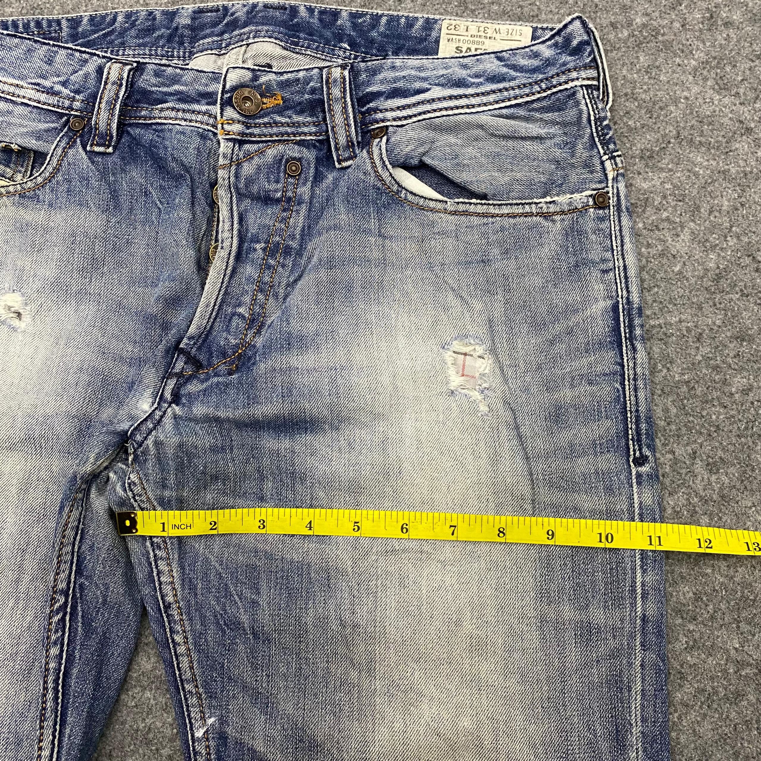 If Six Was Nine 💥Best Offer💥Vintage Diesel Industry Distressed Denim Size US 34 / EU 50 - 6 Thumbnail