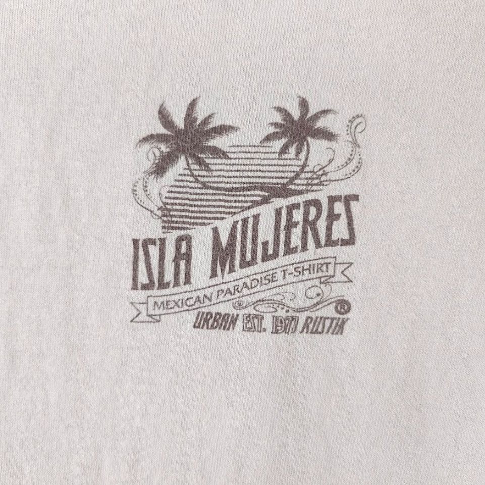 Vintage Isla Mujeres T Shirt Mens Size Medium Gray Mexico Travel Destination Tee Size US M / EU 48-50 / 2 - 5 Thumbnail