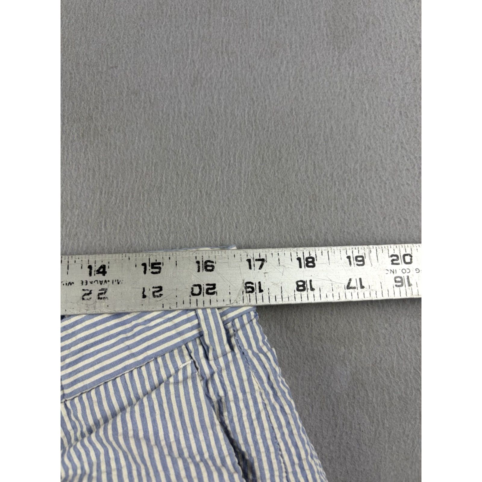 Polo Ralph Lauren Polo Ralph Lauren Pants Mens 36x29 Seersucker Blue Stripe Chino Flat Front Straight Classic Preppy Logo Button Modern Stretch Size US M / EU 48-50 / 2 - 7 Thumbnail