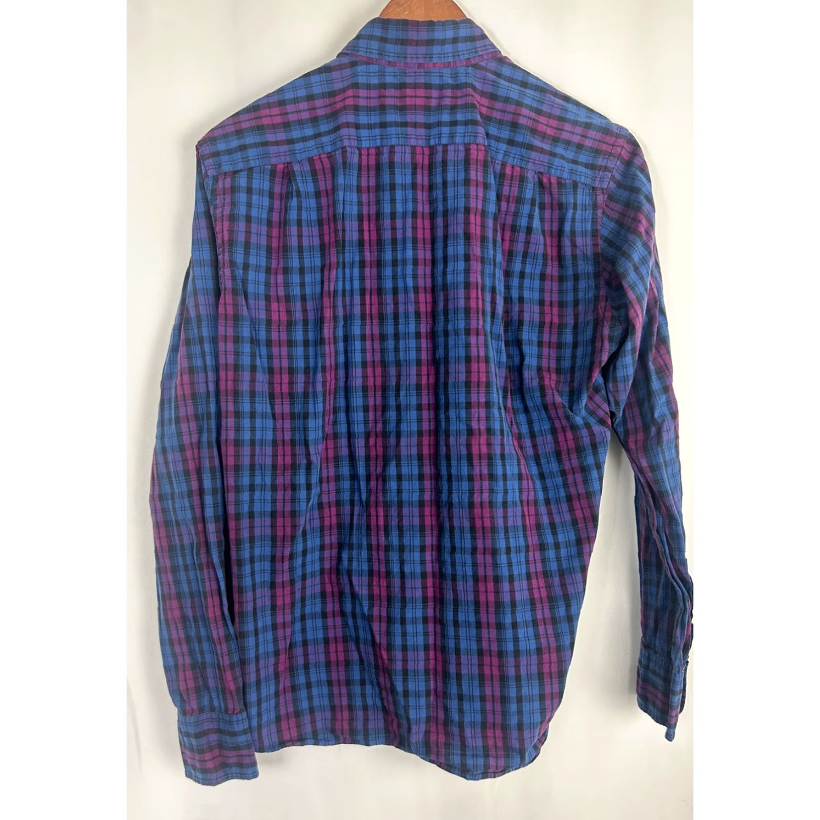 J.Crew J.CREW Shirt Mens Medium Slim Plaid Cotton Button-Up Blue Pink Size US M / EU 48-50 / 2 - 3 Thumbnail