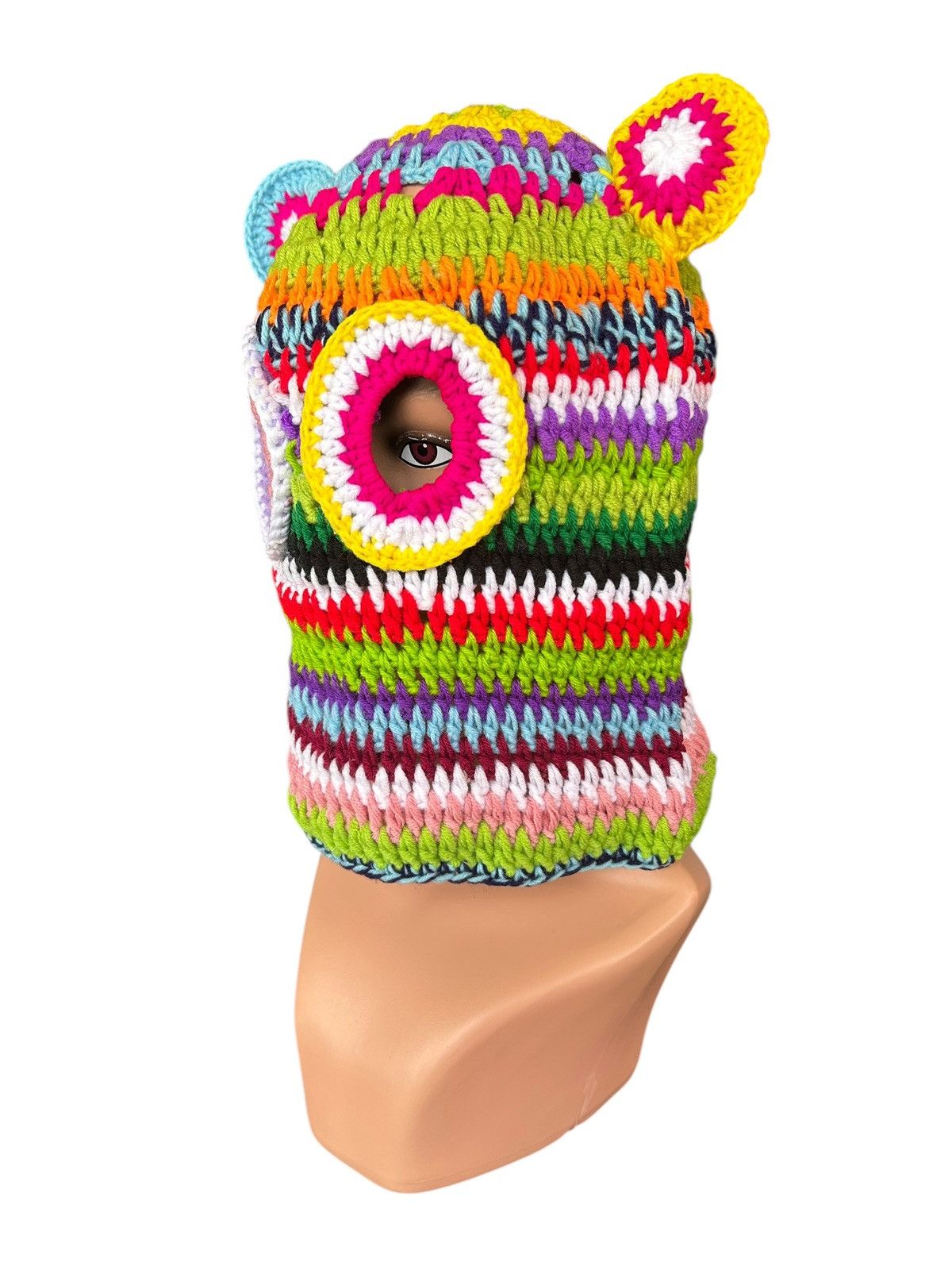 Hysteric Glamour × Japanese Brand Rare Balaclava Masked Crochet Knitted Handmade ☠️☠️ Size ONE SIZE - 3 Thumbnail