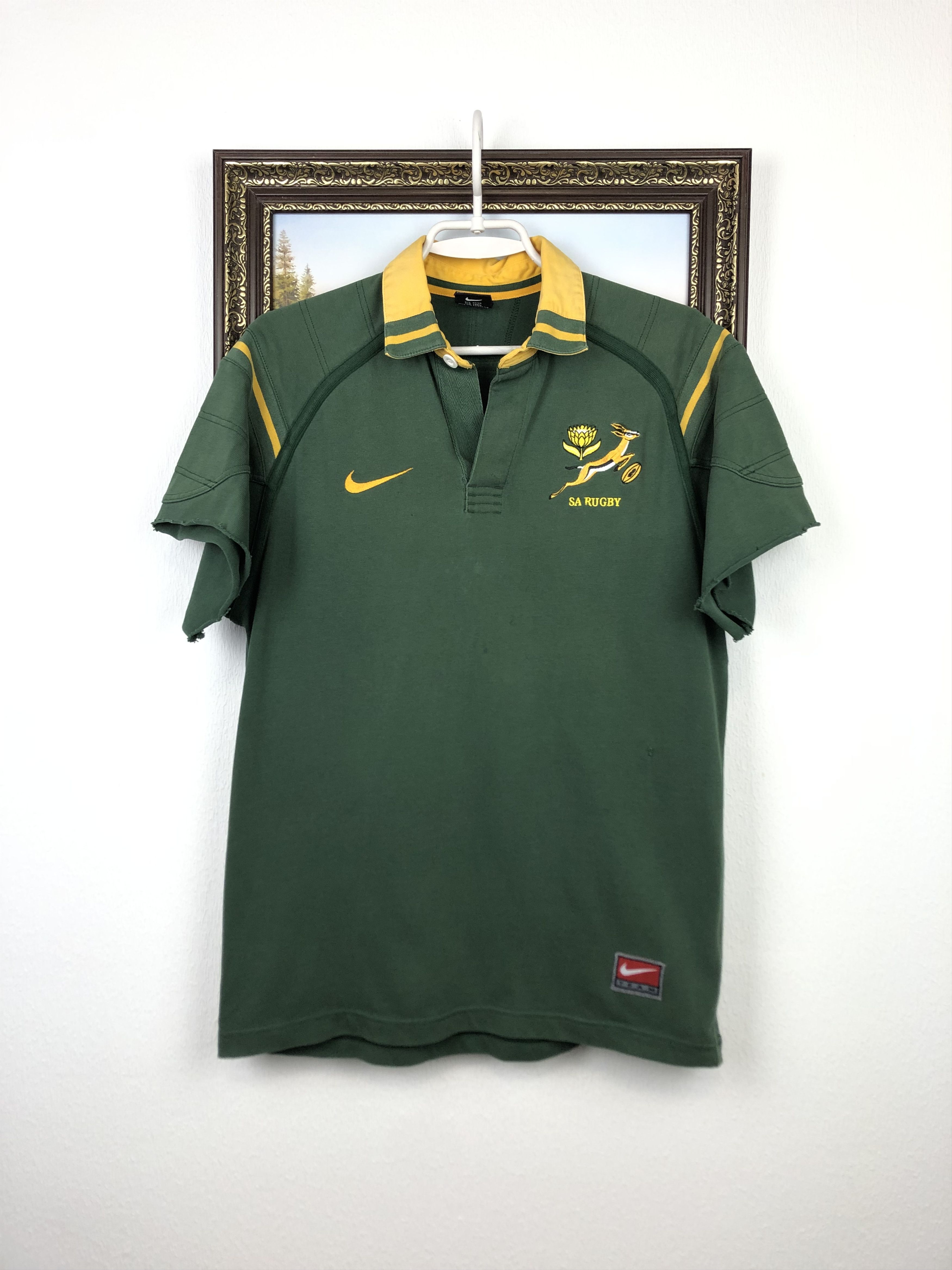 Nike Rsa Rugby Jersey Vintage Nike SA Rugby Polo Shirt Size Large 
