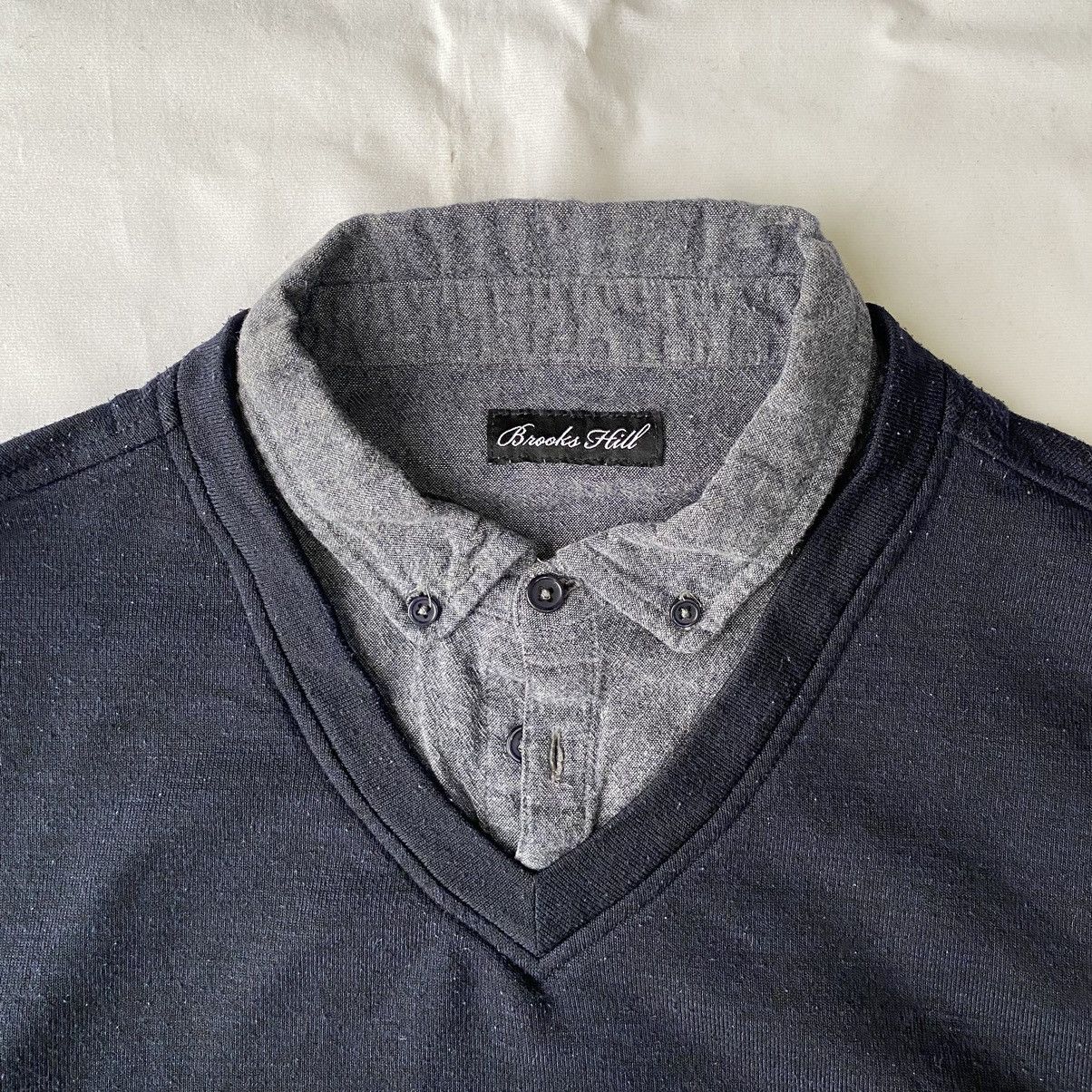If Six Was Nine × Japanese Brand × Le Grande Bleu (L.G.B.) Goth Japanese Style Double Layers Long Sleeve Tees Size US L / EU 52-54 / 3 - 4 Thumbnail
