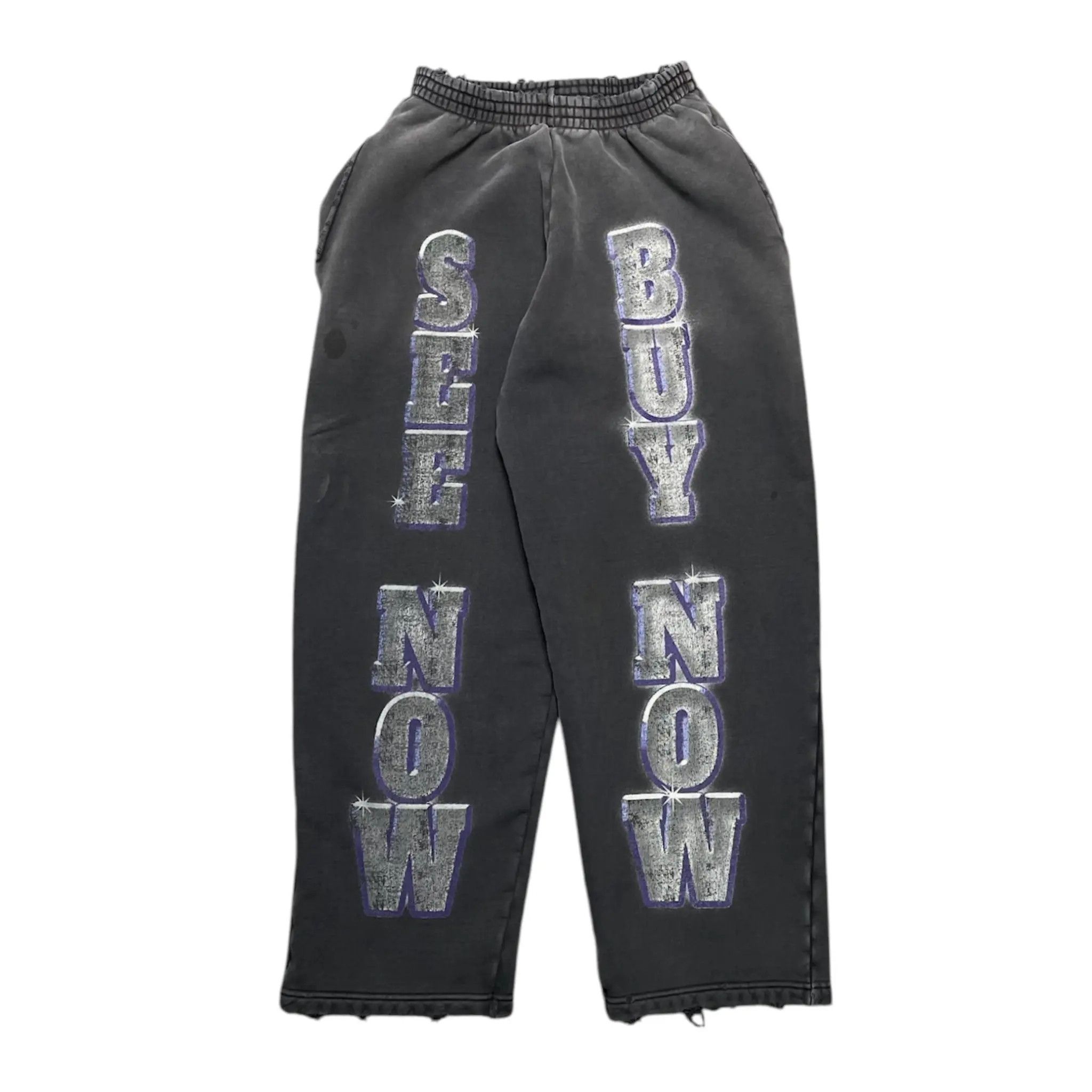 Balenciaga o1srvl11e0825 Baggy Sweatpants & Joggers in Faded Black Size US 30 / EU 46 - 1 Preview