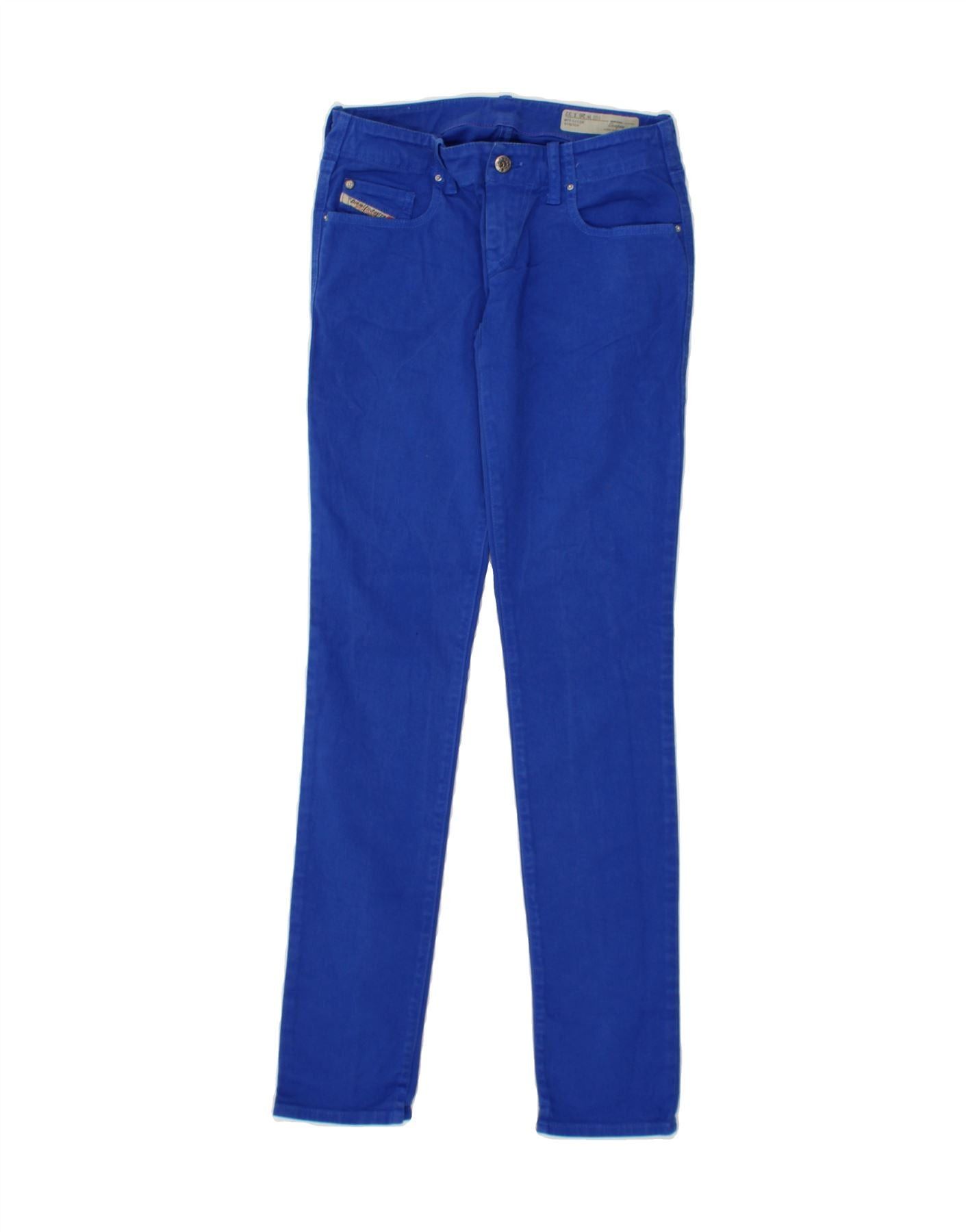 Diesel Womens Grupee Super Slim Skinny Jeans W26 L32 Blue Cotton Size 42" / US 20 - 1 Thumbnail