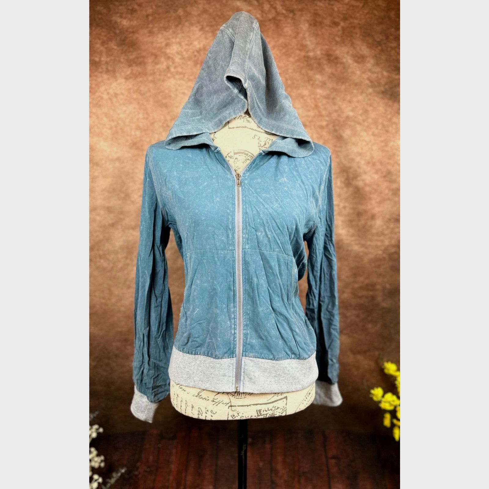 Other Chaser Coastal Cloth Zip Up Hoodie Jacket Vintage Blue S Size S / US 4 / IT 40 - 3 Thumbnail