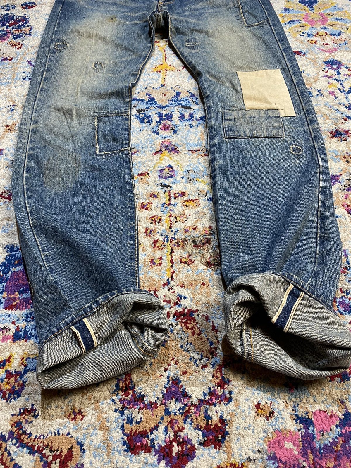 Paul Smith Selvedge Paul Smith Red Ear Japan Rework Patch Denim Jeans Size US 34 / EU 50 - 18 Thumbnail