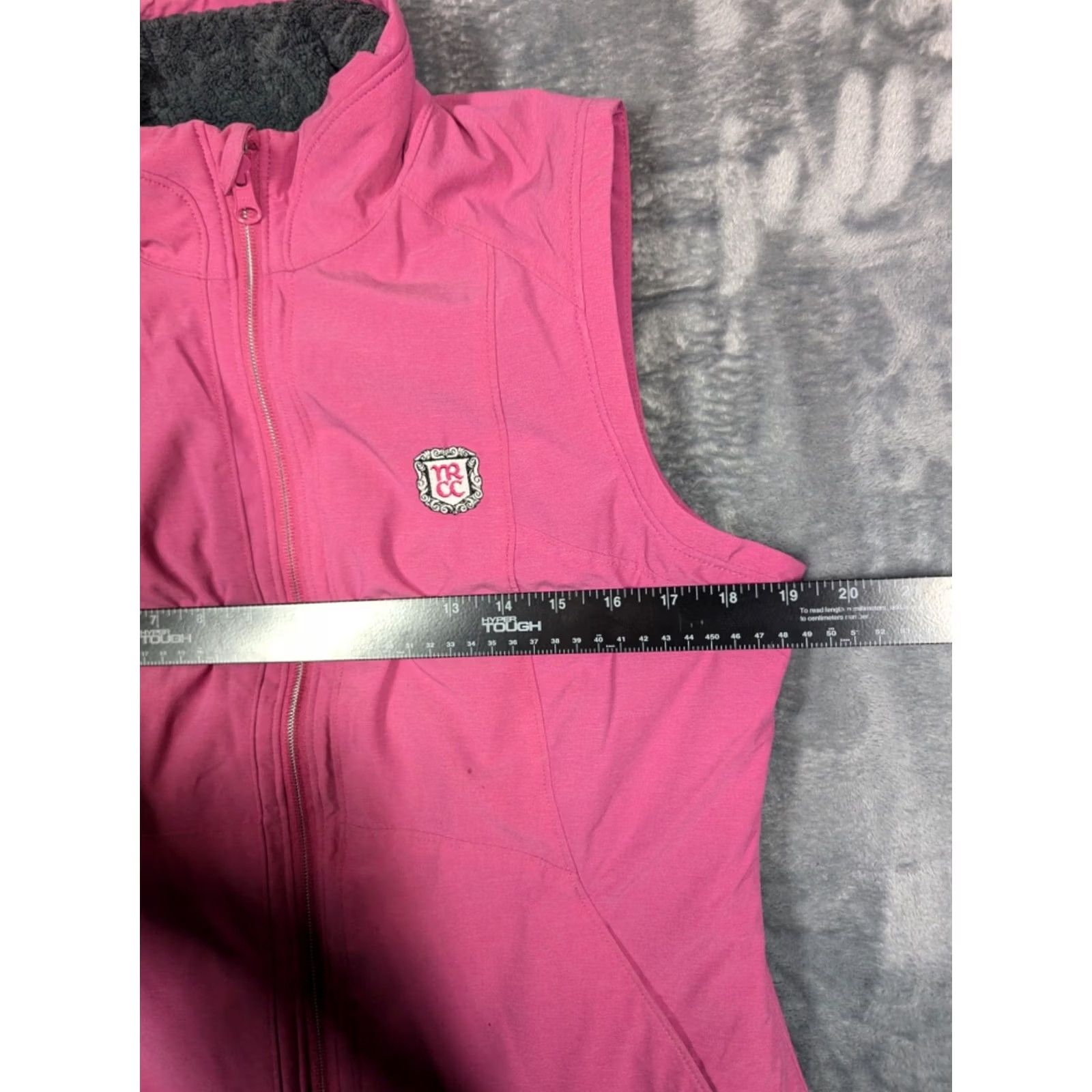 Pinko Womens Zero Restriction Fleece Reversible Vest Pink Medium Vest Zip Reversible Golf Theme Women's Size M / US 6-8 / IT 42-44 - 3 Thumbnail